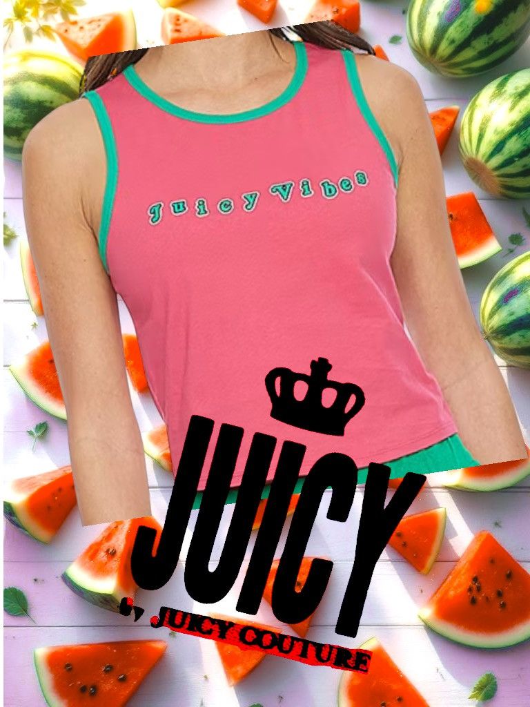 Juicy Couture S JUICY VIBES Tank Top Juicy Couture Women Sleeveless NWT Size S / US 4 / IT 40 - 1 Thumbnail