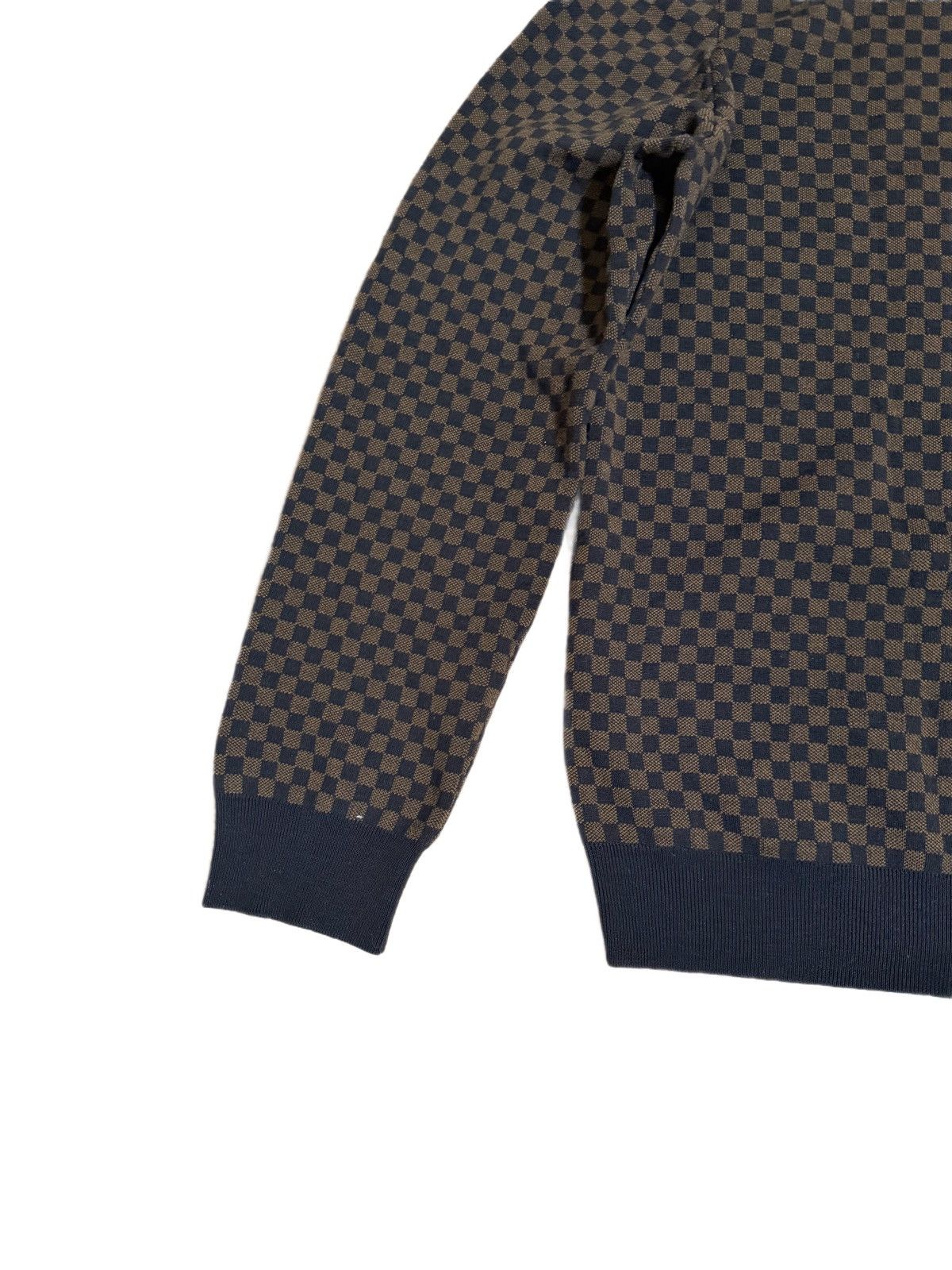Louis Vuitton 🔥Louis Vuitton Damier V Neck Sweater/LV Monogram Sweater Size US L / EU 52-54 / 3 - 10 Thumbnail