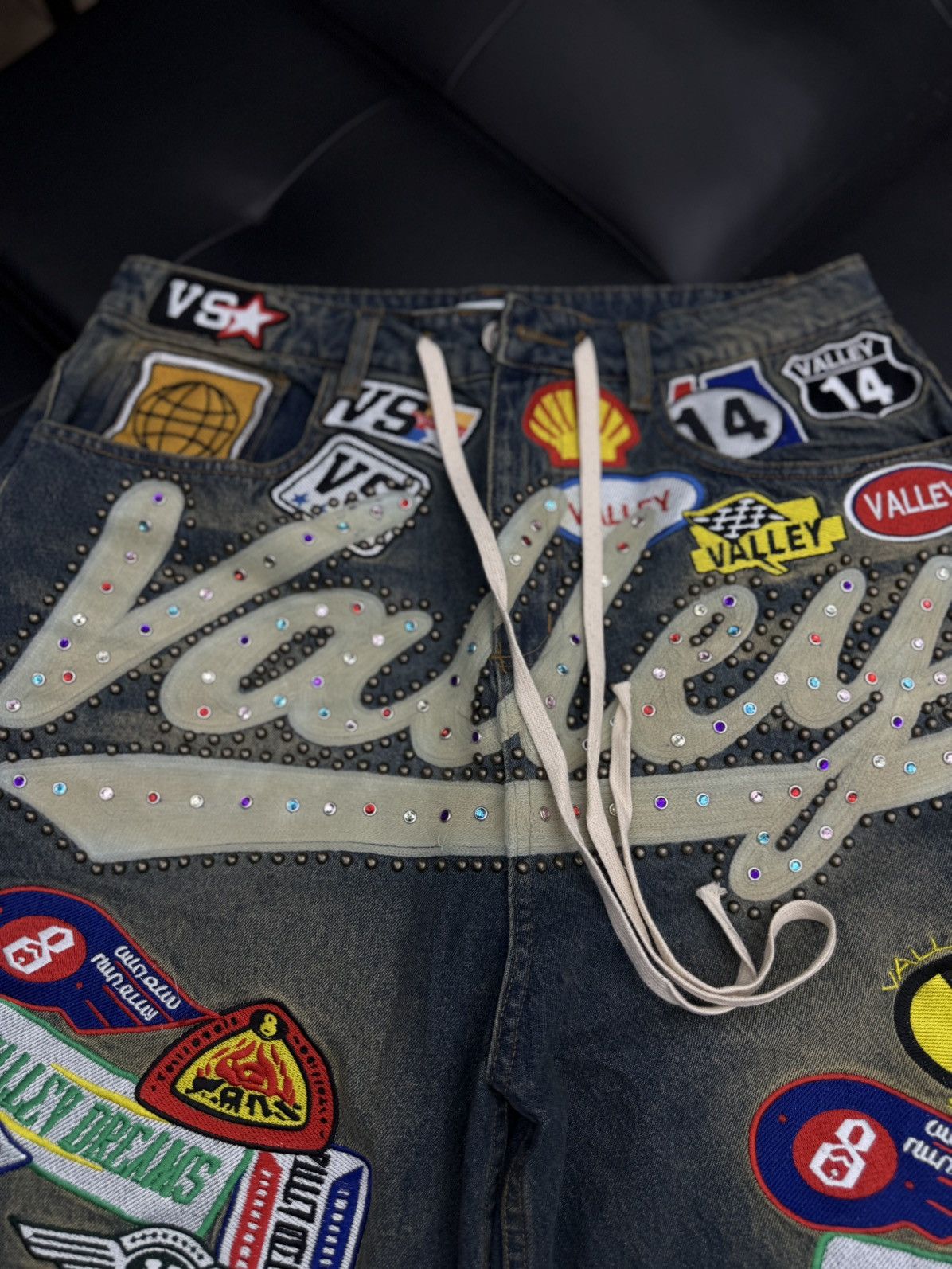 Vale Valley Blue Denim Patchwork Shorts Size 30 (Brand New) Size US 30 / EU 46 - 5 Thumbnail