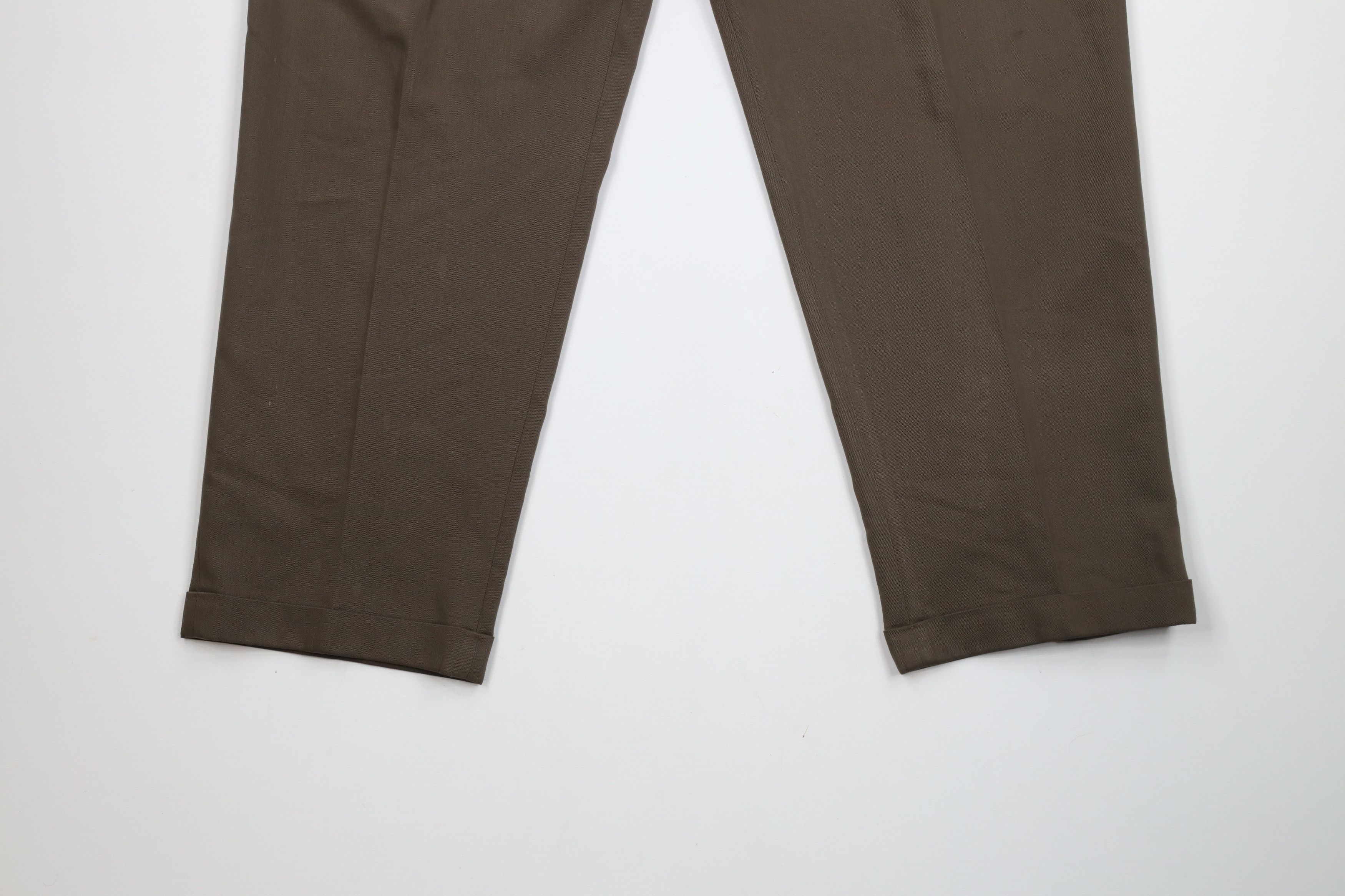 Levi's × Vintage Vintage 90s Levis Rayon Blend Wide Leg Chino Pants Brown USA Size US 36 / EU 52 - 4 Thumbnail