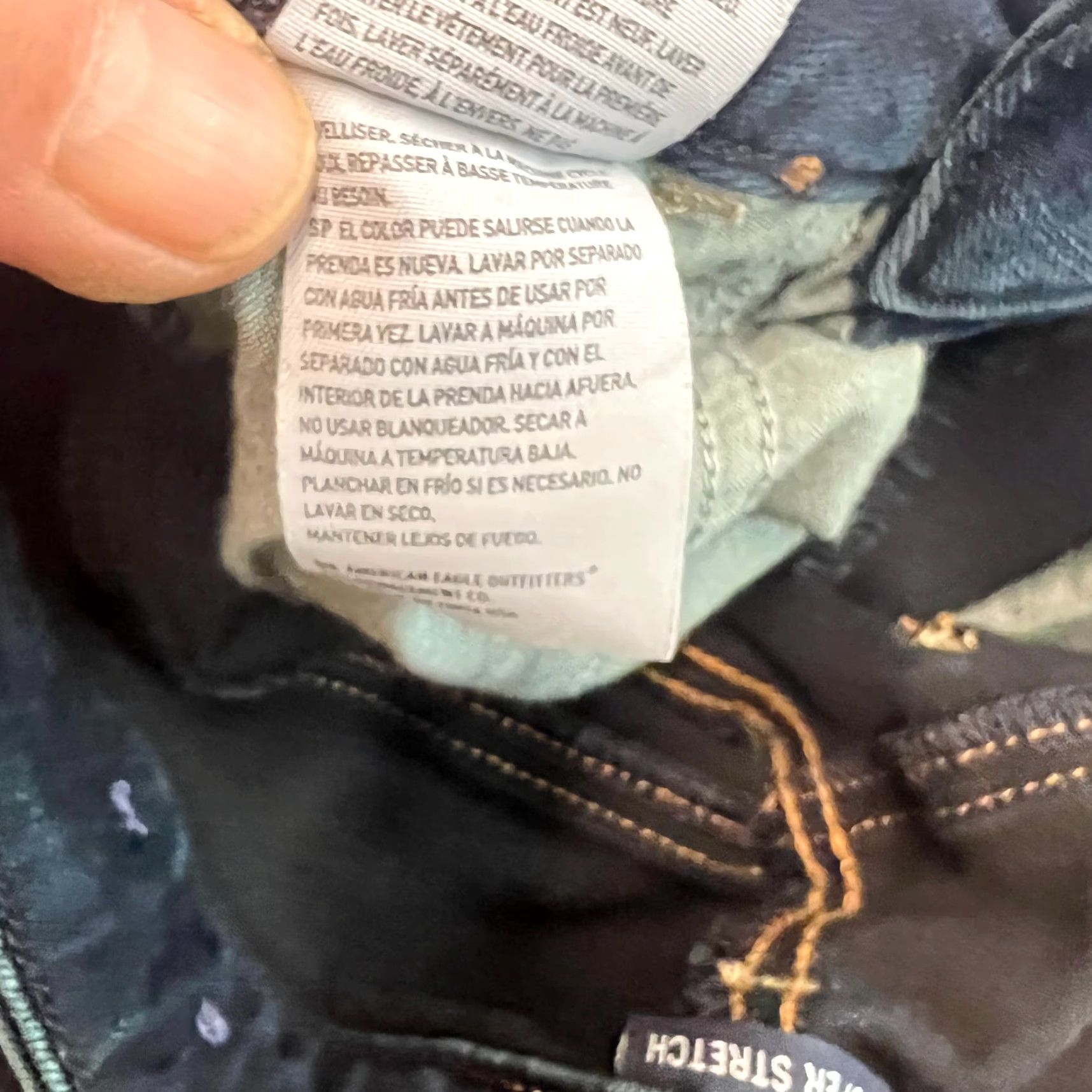American Eagle Outfitters American Eagle Outfitters Womens Low Rise Super Stretch Blue Skinny Jeans Sz 2R Size 26" / US 2 / IT 38 - 7 Thumbnail