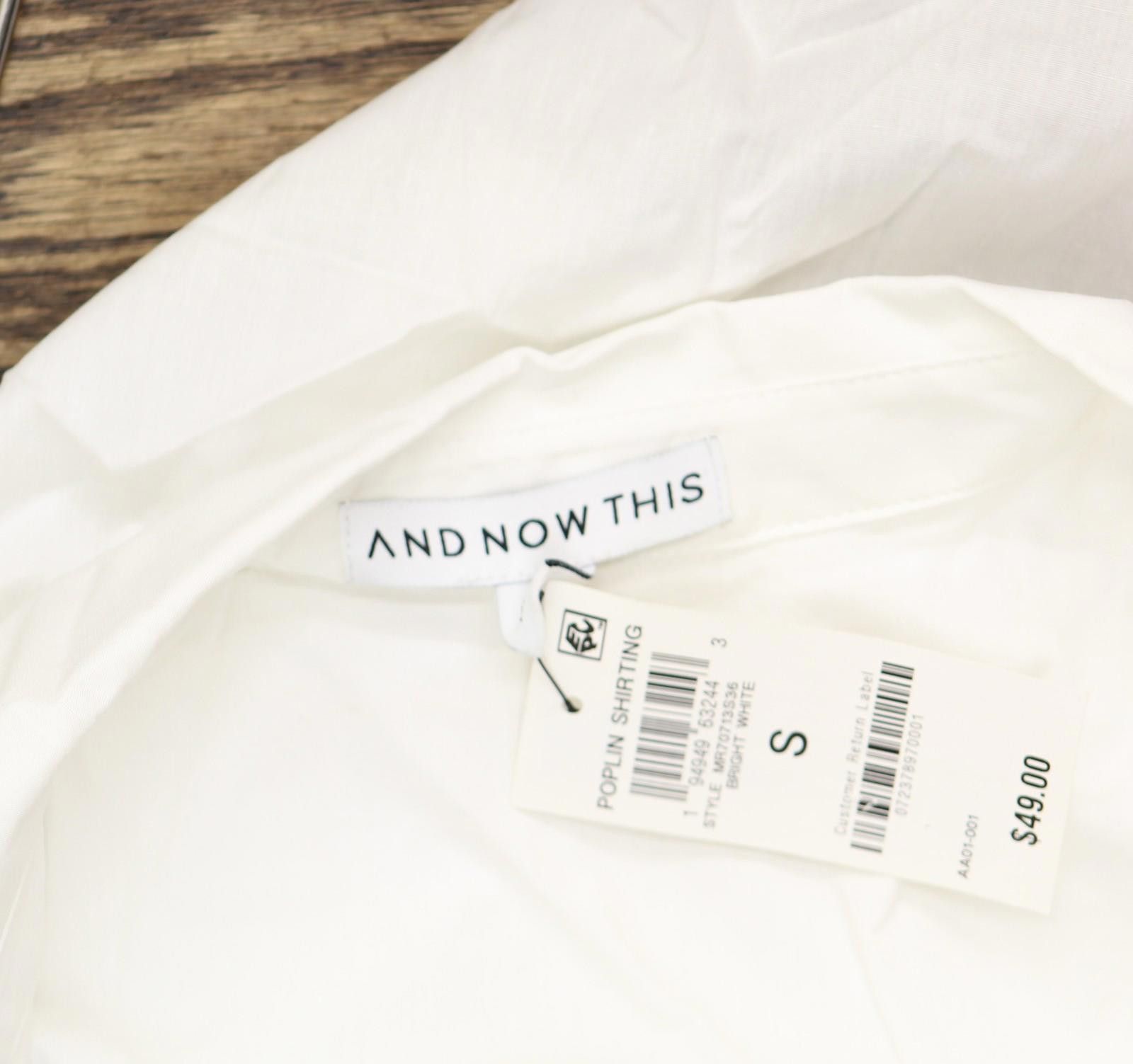 Other Nwt And Now This Faux Wrap Poplin Shirt Bright White S Size S / US 4 / IT 40 - 4 Thumbnail