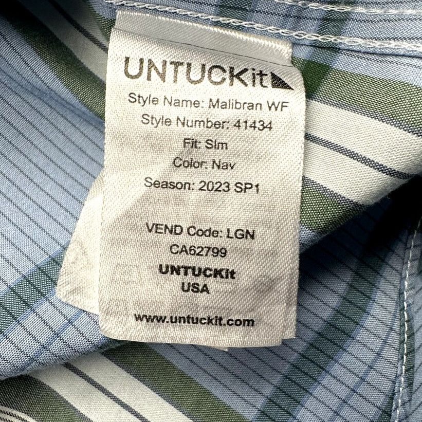 UNTUCKit UNTUCKit Malibran WF Slim Fit Plaid Button Up Shirt Mens M Size US M / EU 48-50 / 2 - 5 Thumbnail