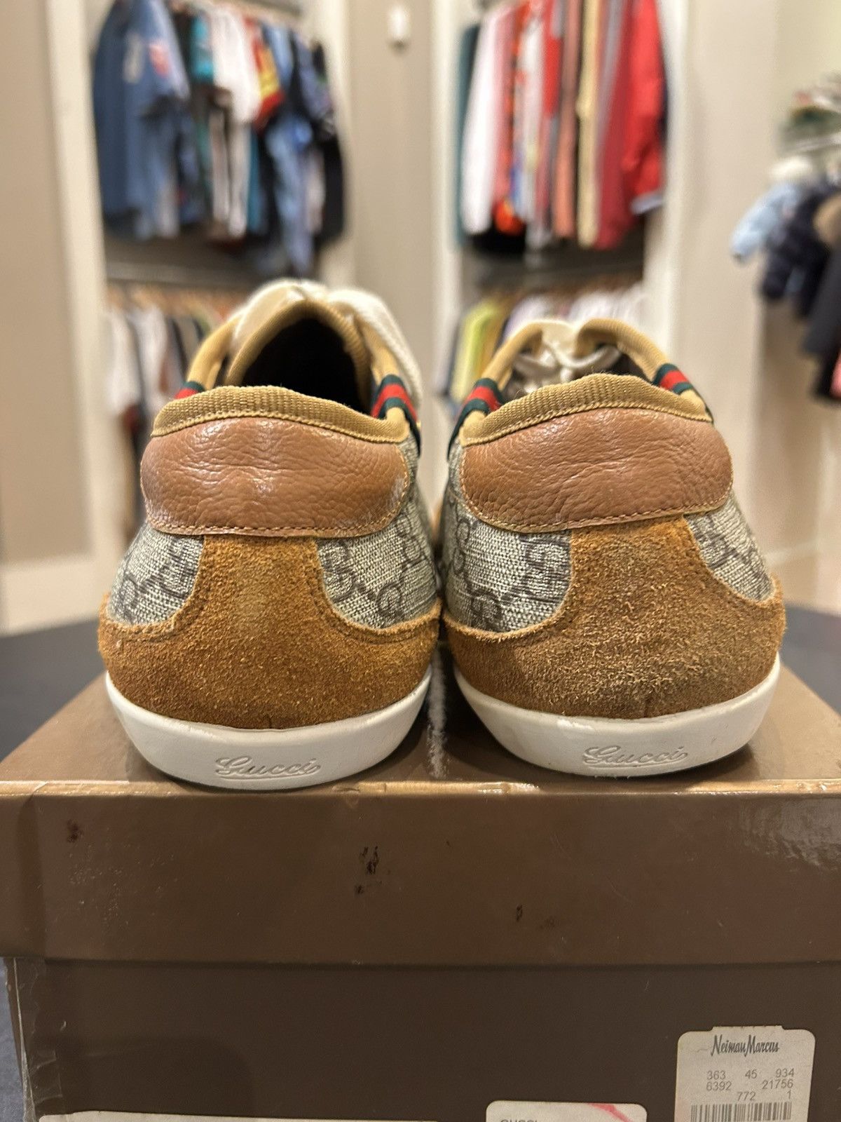 Gucci Gucci Monogram Low Top Sneakers Size US 12 / EU 45 - 3 Thumbnail