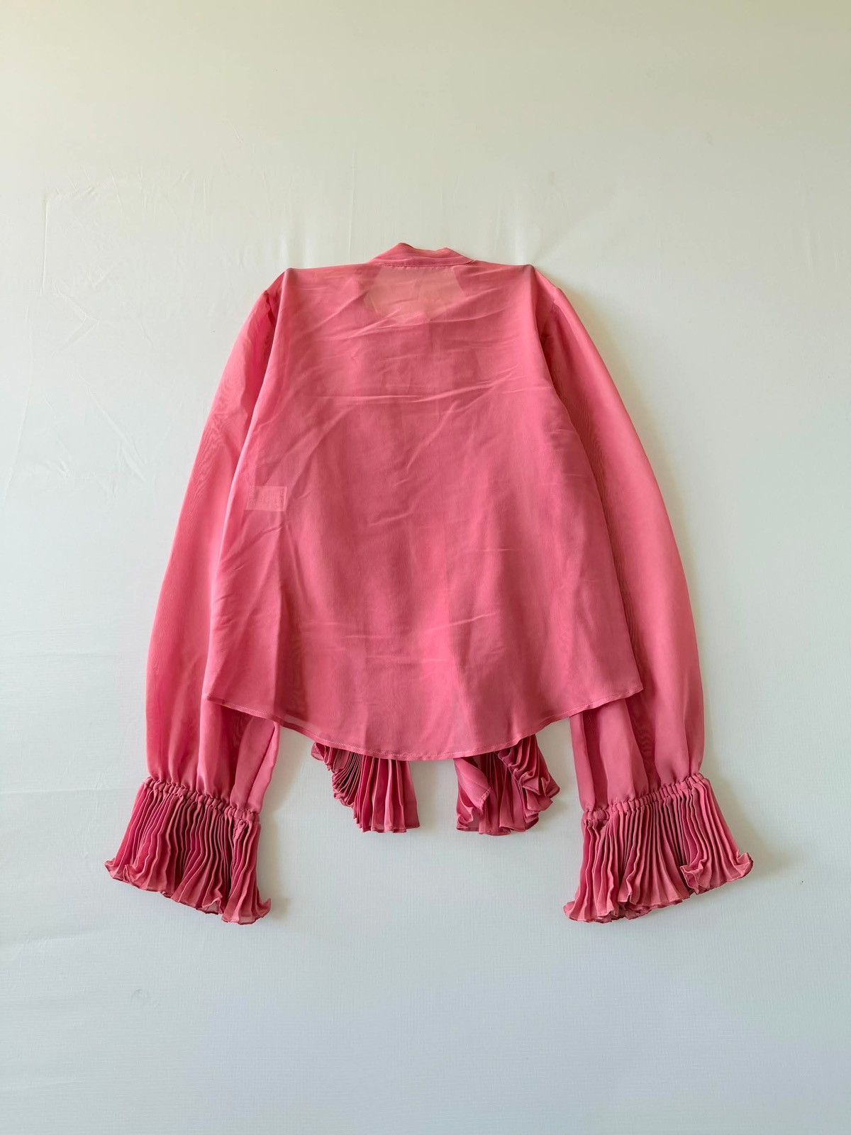 Gucci Gucci by Tom Ford SS2000 Pink Ruffled Long Sleeve Size XS / US 0-2 / IT 36-38 - 2 Thumbnail
