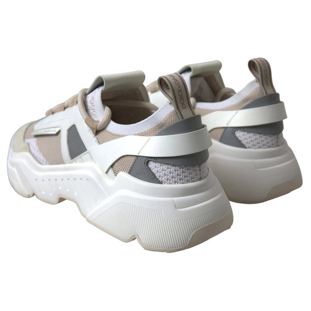 Dolce & Gabbana Dolce & Gabbana Sneakers White Beige Leather Sport DAYMASTER Size US 5 / IT 35 - 2 Thumbnail