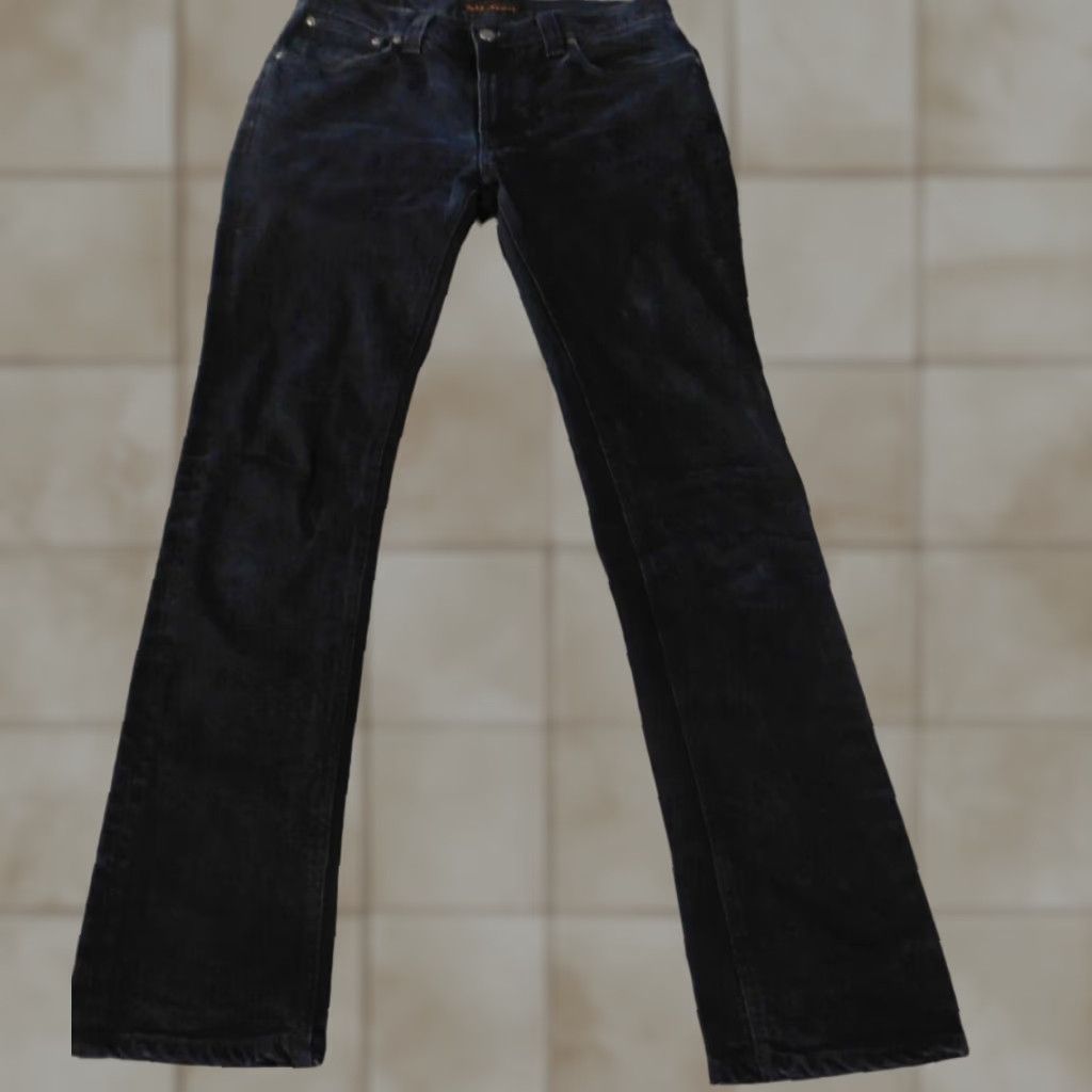 nudie jeans mens 32x34 blue thin finn slim straight dark denim jeans 32 Regular Men 34 Inseam Canyon Cowboy Gap 1969 Mud No N/A