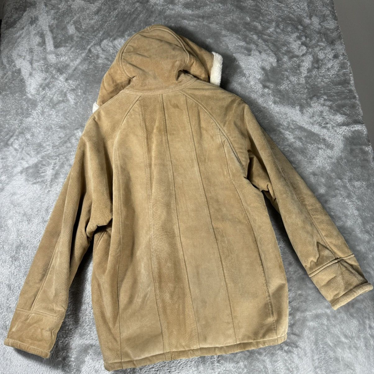 Genuine Leather Vtg 90s Brown Suede Hooded Jacket Size US M / EU 48-50 / 2 - 9 Thumbnail