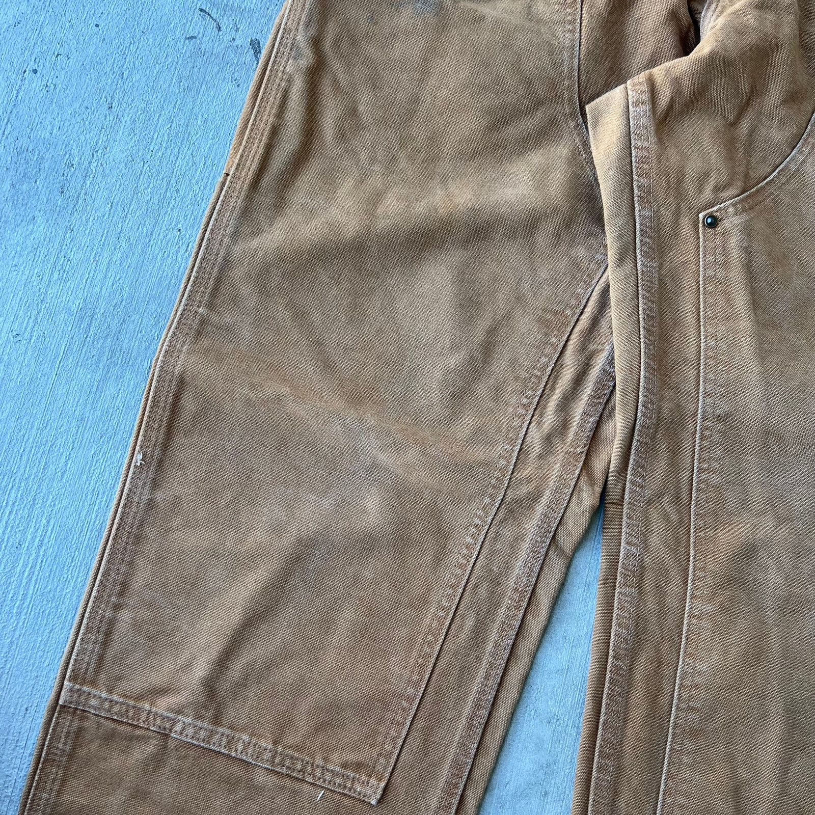 Carhartt × Vintage Carhartt brown double knee work wear carpenter pants Size US 33 - 8 Thumbnail