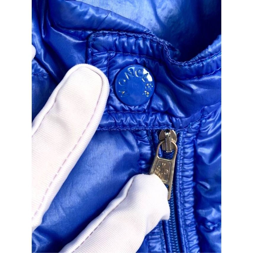 Moncler Moncler Mens Quilted Down Puffer Vest Blue Size 0 With Logo Size US XS / EU 42 / 0 - 3 Thumbnail