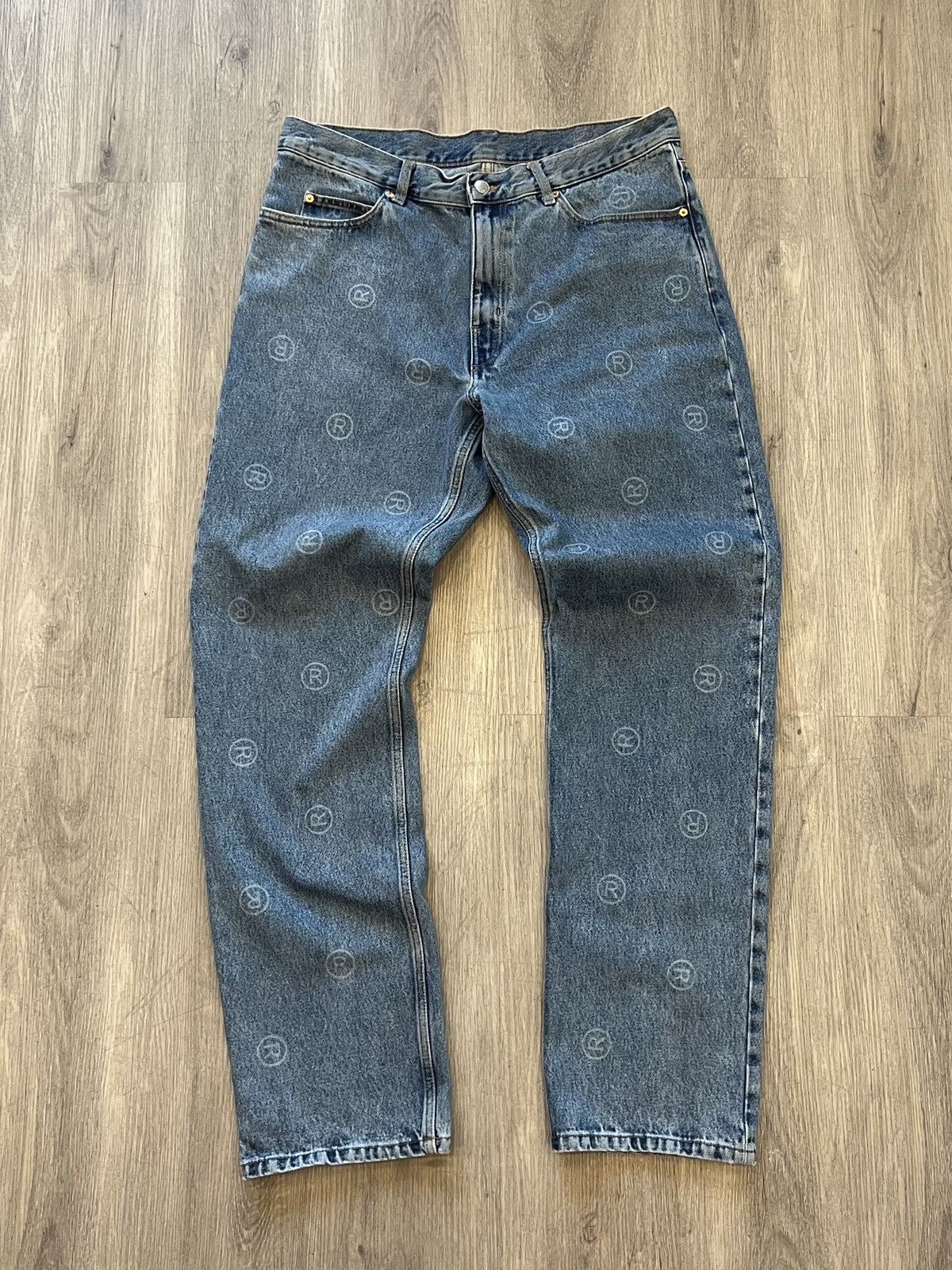 image of Martine Rose Logo Denim Size 36 in Blue, Men's