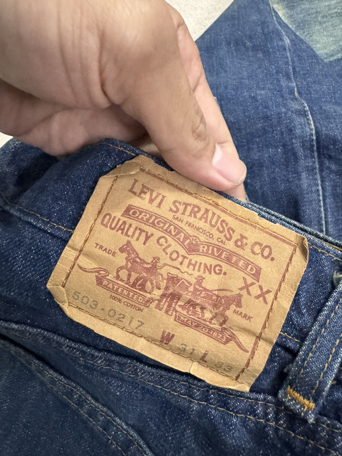 Levi's VINTAGE LEVI'S 503-0217 SUN FADED DISTRESSED JEANS W31 Size US 31 - 11 Thumbnail