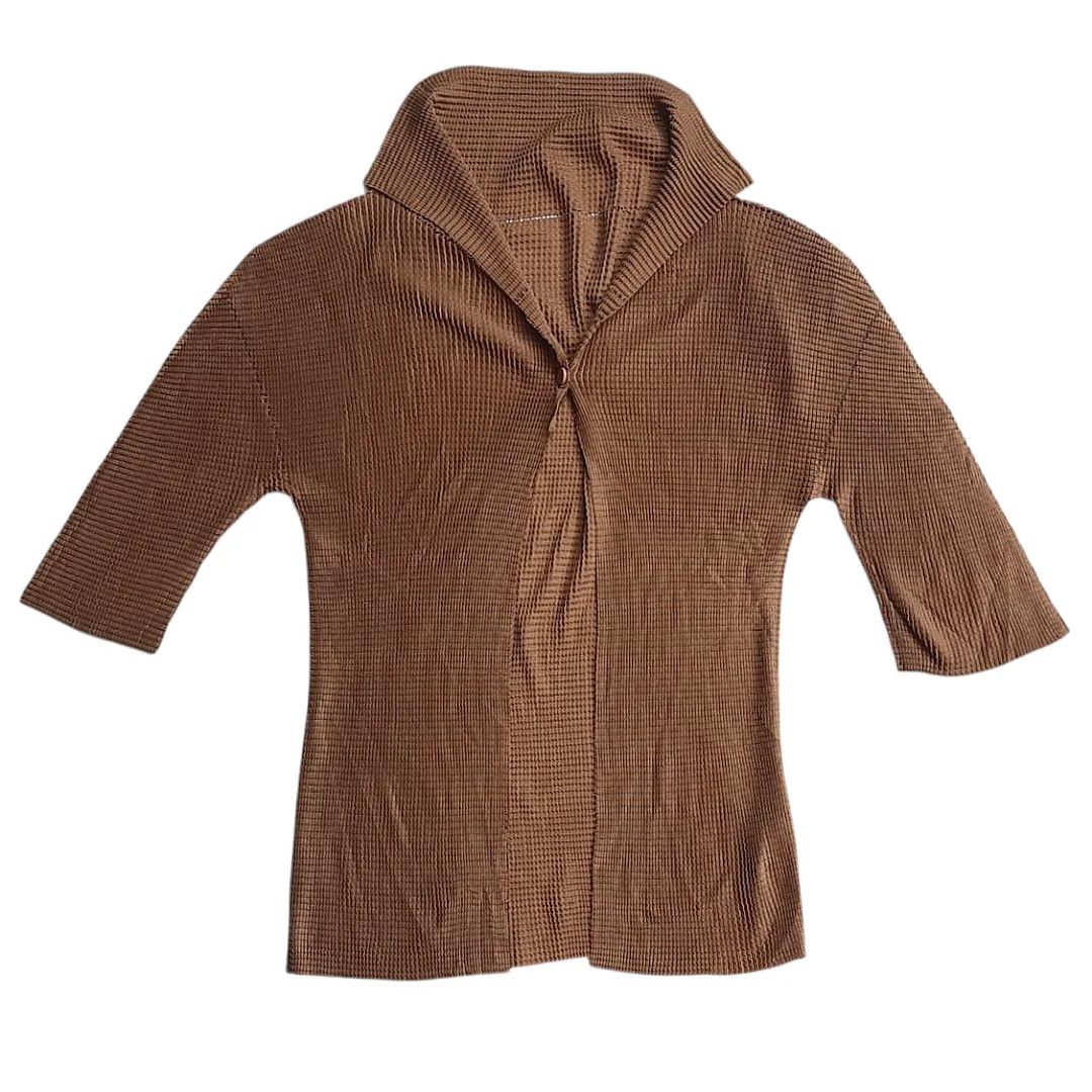 Pleats Please Issey Miyake Issey Miyake Me - A.poc Inside Mock Neck Cardigan Size ONE SIZE - 1 Thumbnail