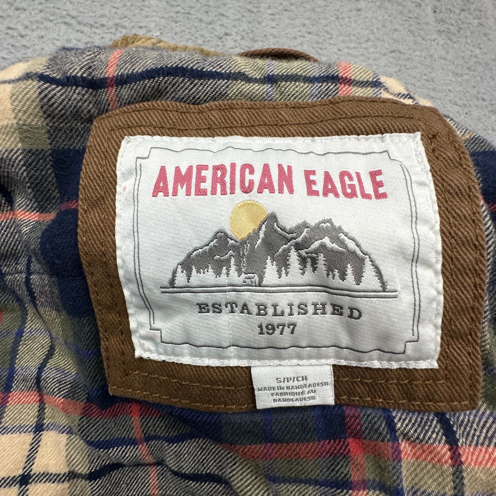 American Eagle Outfitters American Eagle Denim Jean Trucker Jacket Mens Small Flannel Size US S / EU 44-46 / 1 - 3 Thumbnail