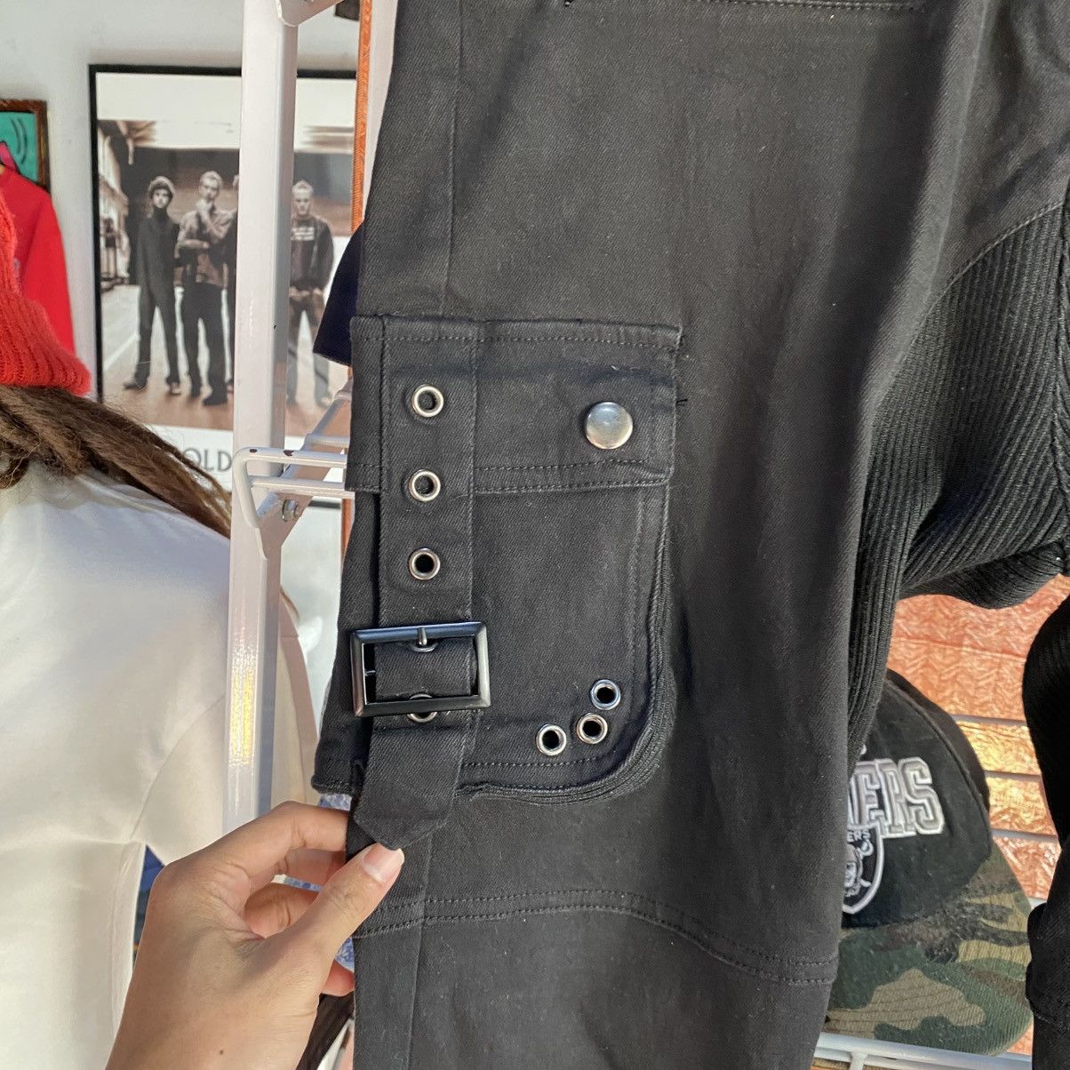 Japanese Brand 💥BONDAGE💥Archival Xfrm Japan Sick Punk Style Cargo Denim Size US 32 / EU 48 - 8 Thumbnail
