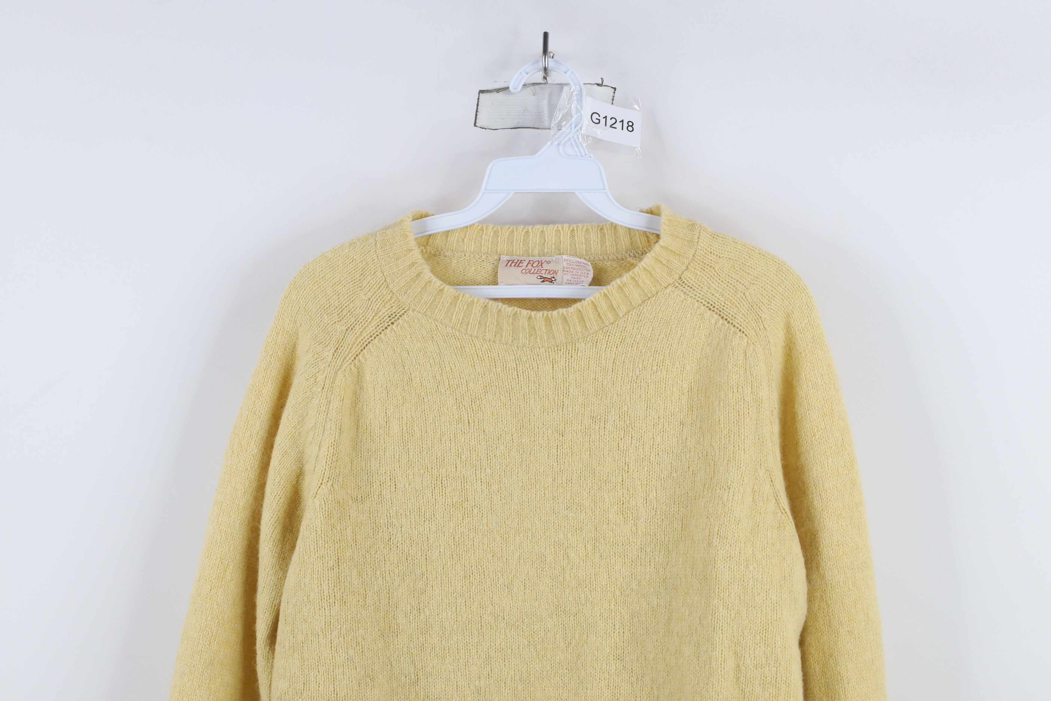 Vintage Vintage 70s Streetwear Blank Wool Blend Knit Sweater USA Size US L / EU 52-54 / 3 - 2 Thumbnail
