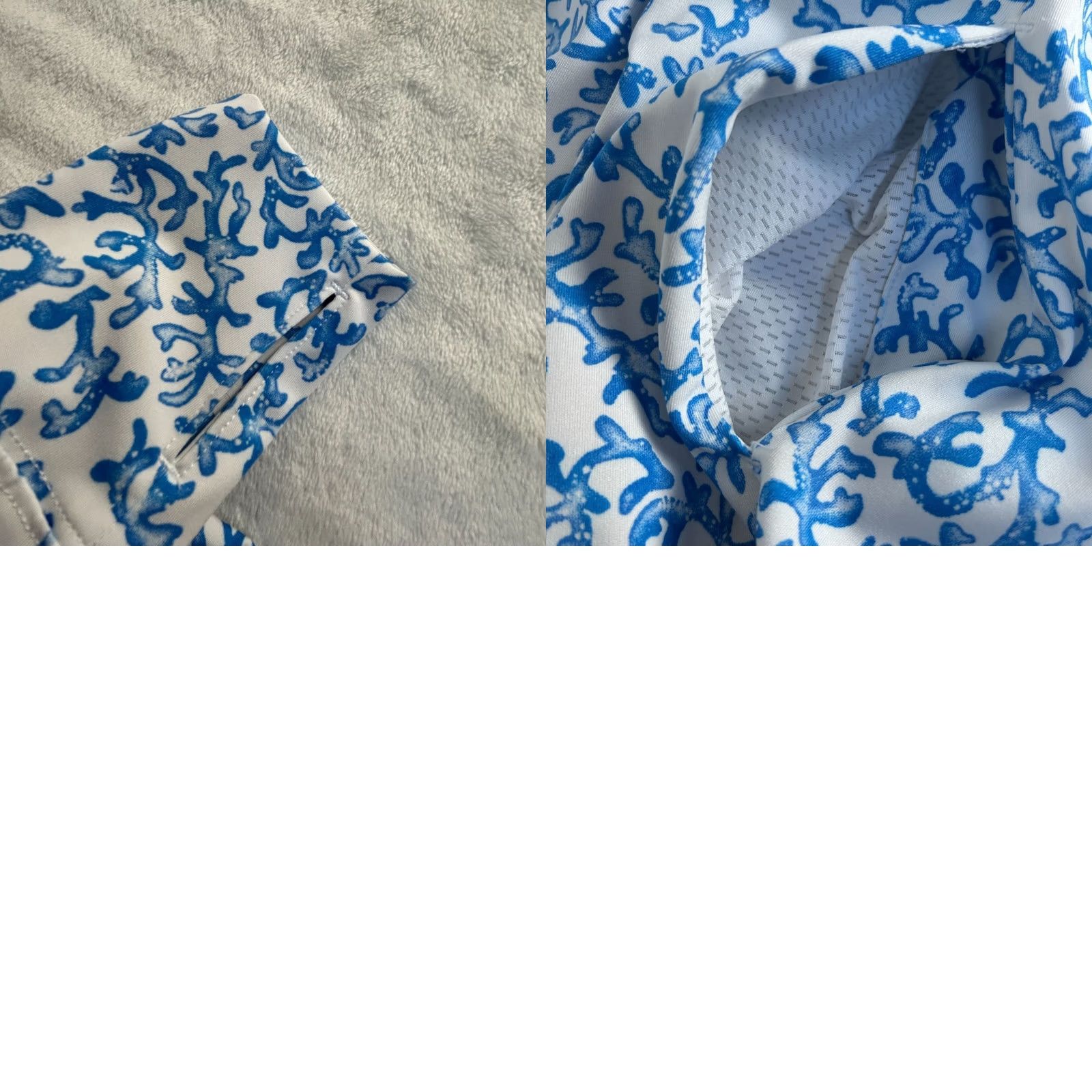 Tommy Bahama Tommy Bahama Womens Golf & Tennis Long Sleeve Active Shirt XS White Blue Printed Size XS / US 0-2 / IT 36-38 - 8 Thumbnail