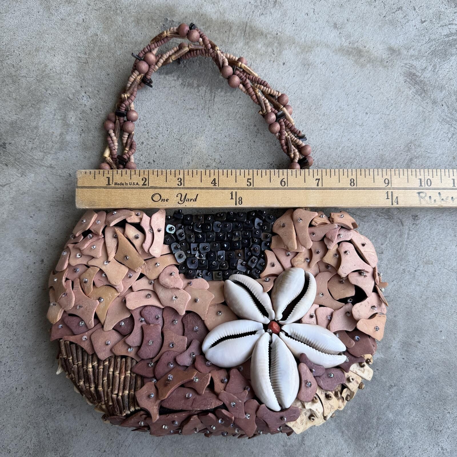 Other VTG Y2K Seashell Handmade Beaded Purse Boho Fairycore Bag Size ONE SIZE - 6 Thumbnail