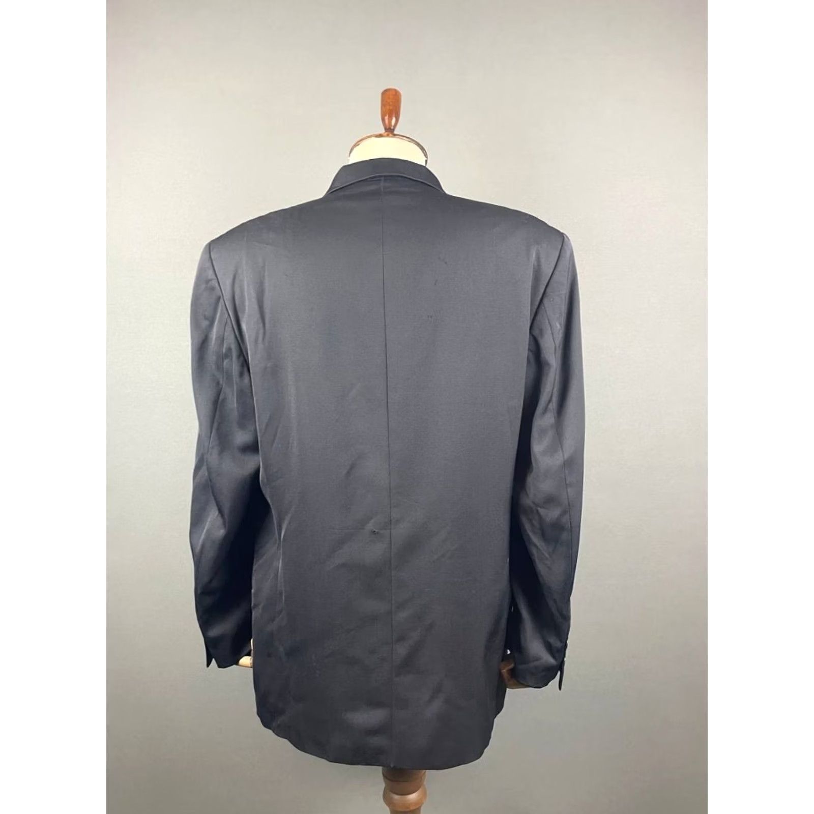Yves Saint Laurent Yves Saint Laurent Blazer Jacket Mens Black Button Front Solid Mid-Length Regular Fit Knit Lightweight Breathable Casual Formal Vintage No Size US M / EU 48-50 / 2 - 2 Thumbnail