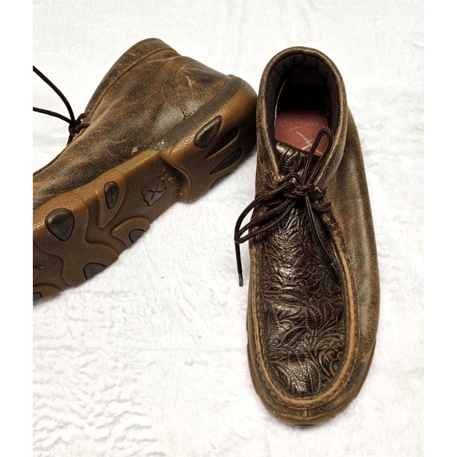 Twisted X Twisted X Womens 8.5M Tooled Leather Driving Moc Boots Model WDM0079 Size US 9 / IT 39 - 3 Thumbnail