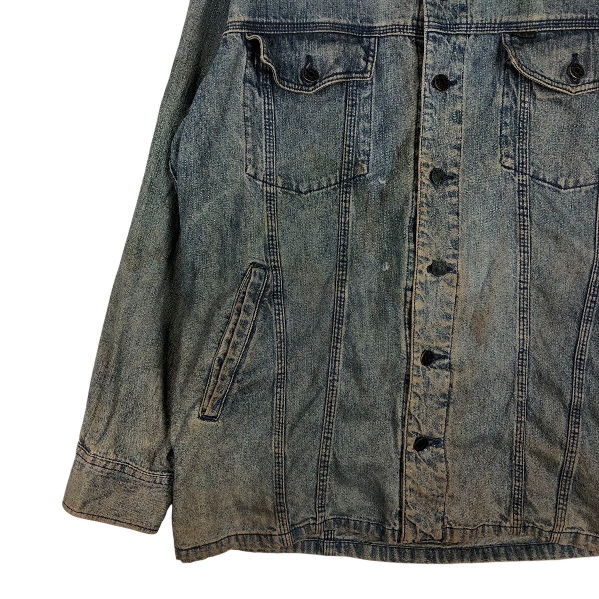 Japanese Brand 📌Vintage Trucker Denim Biker Jacket Polo Club Slant Pocket Size US L / EU 52-54 / 3 - 5 Thumbnail