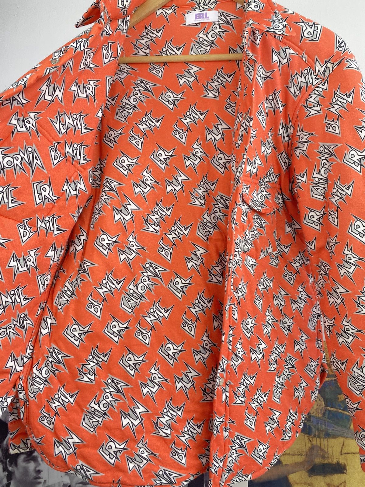 ERL ERL “Be Nice” Orange Cotton Over Shirt Size US L / EU 52-54 / 3 - 11 Thumbnail