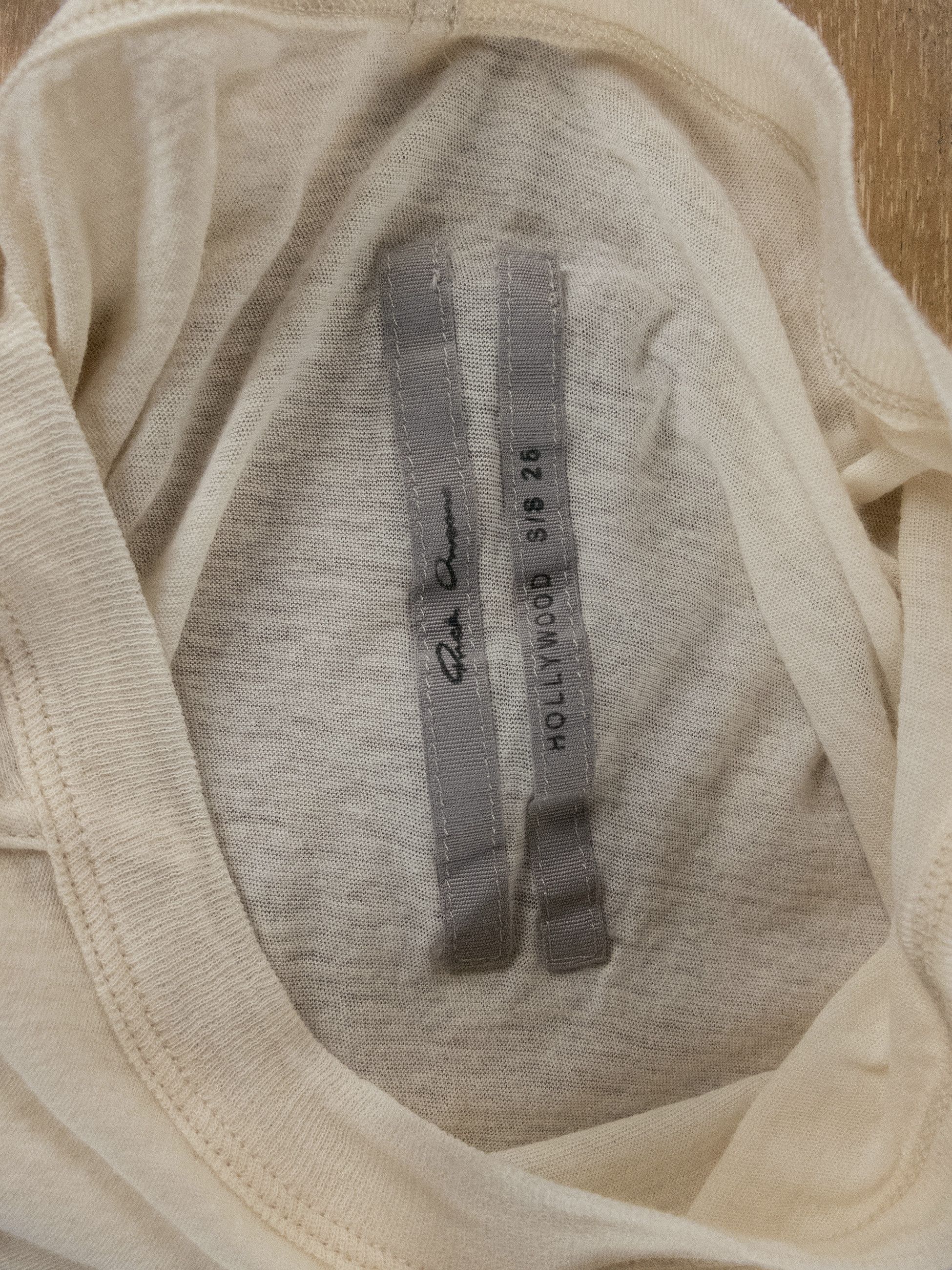 Rick Owens RICK OWENS ecru white super lightweight t-shirt Large q Size US L / EU 52-54 / 3 - 5 Thumbnail