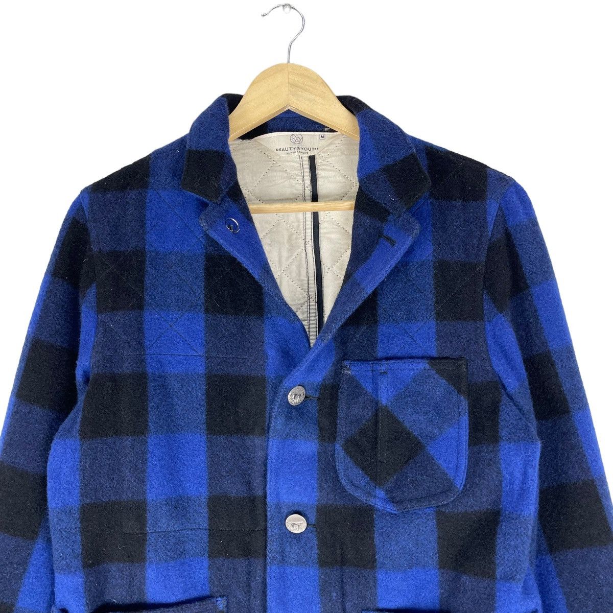 BEAUTY&YOUTH ❄️UNITED ARROWS WOOL BLUE TARTAN FLANNEL JACKET LIKE FILSON Size US M / EU 48-50 / 2 - 4 Thumbnail