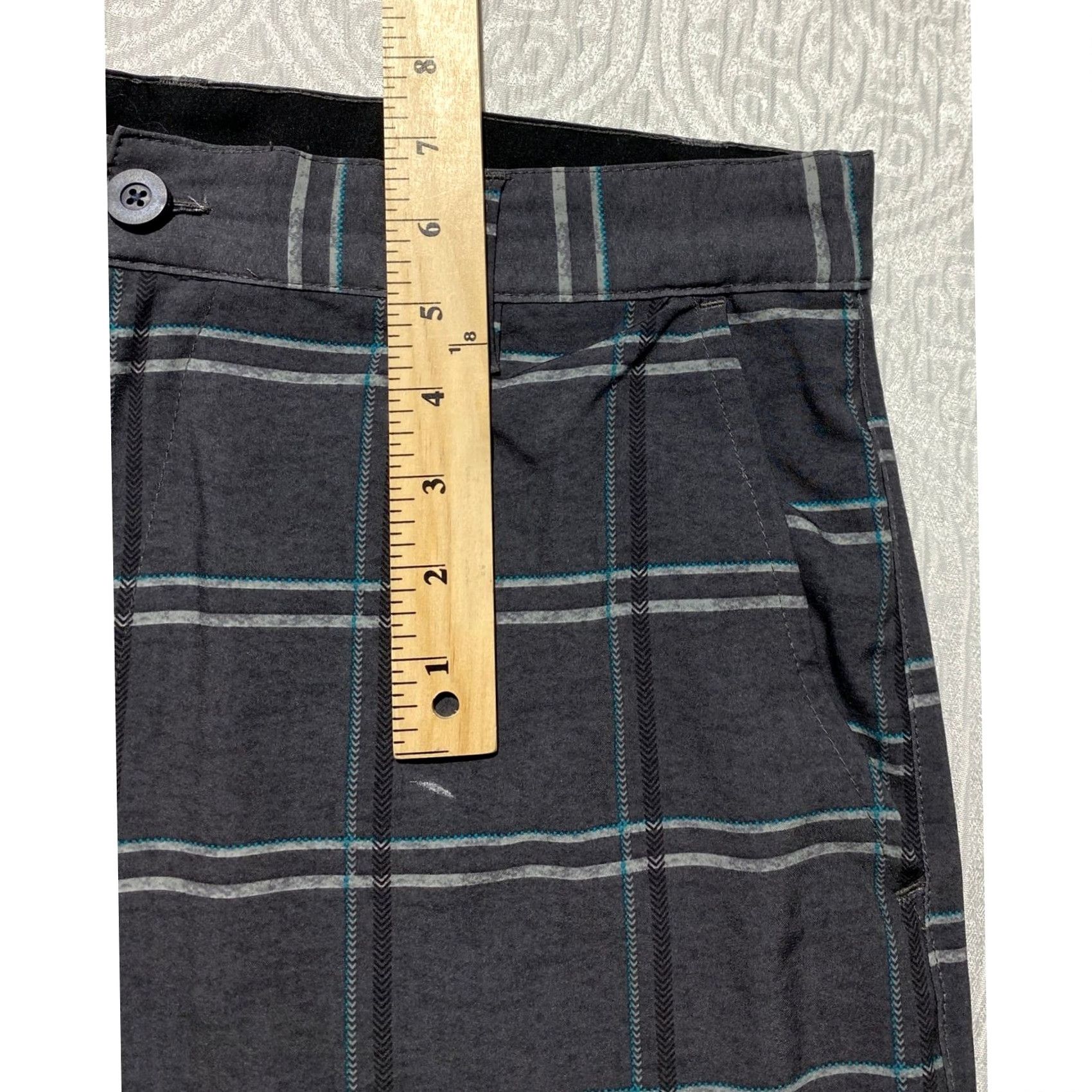 Burnside Burnside Mens Plaid Hybrid Board Shorts Gray Size 34 Casual Surf Skate Size US 34 / EU 50 - 2 Thumbnail
