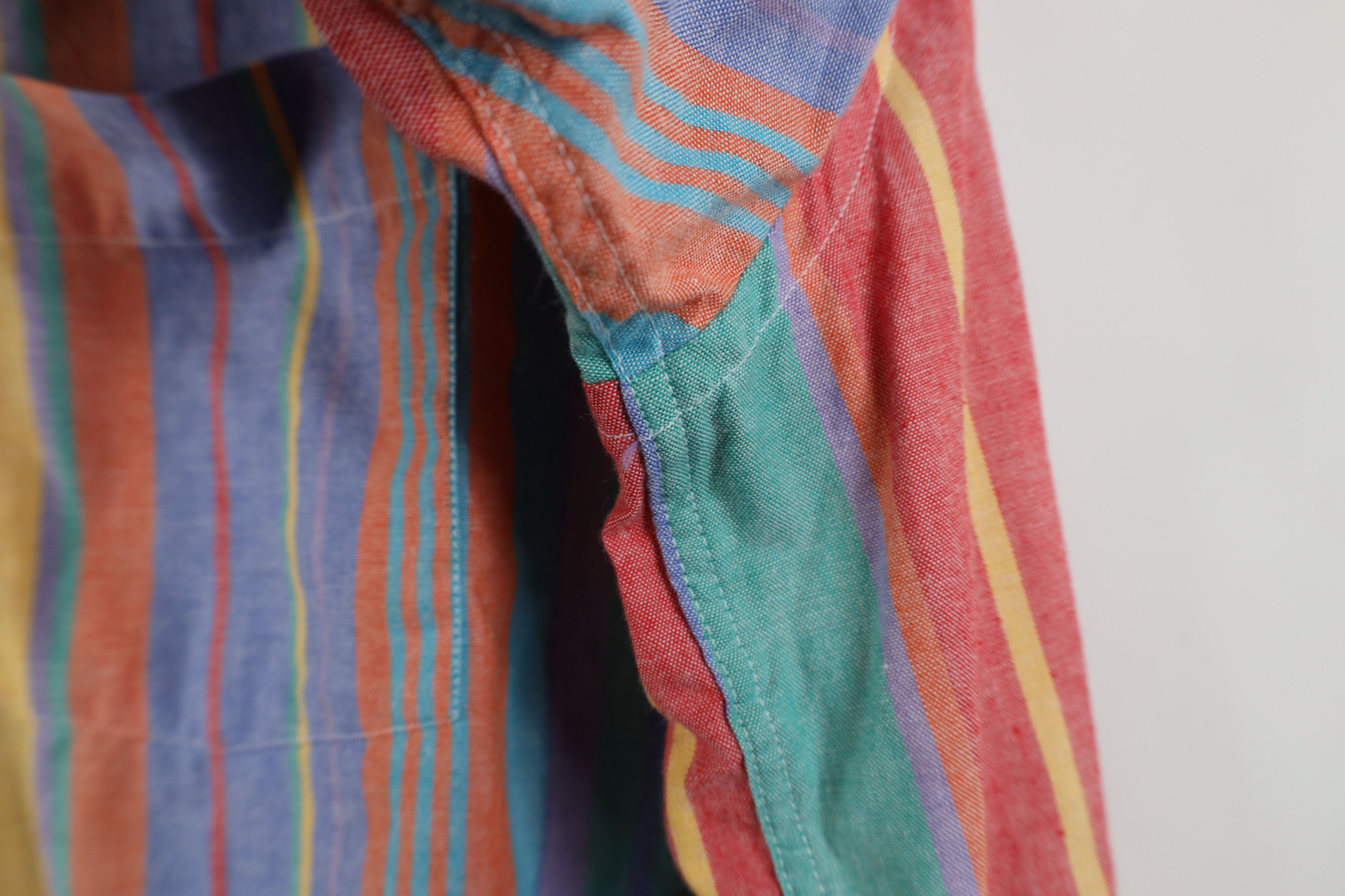 Vintage Vintage 90s Streetwear Striped Oxford Button Down Shirt Size US L / EU 52-54 / 3 - 6 Thumbnail