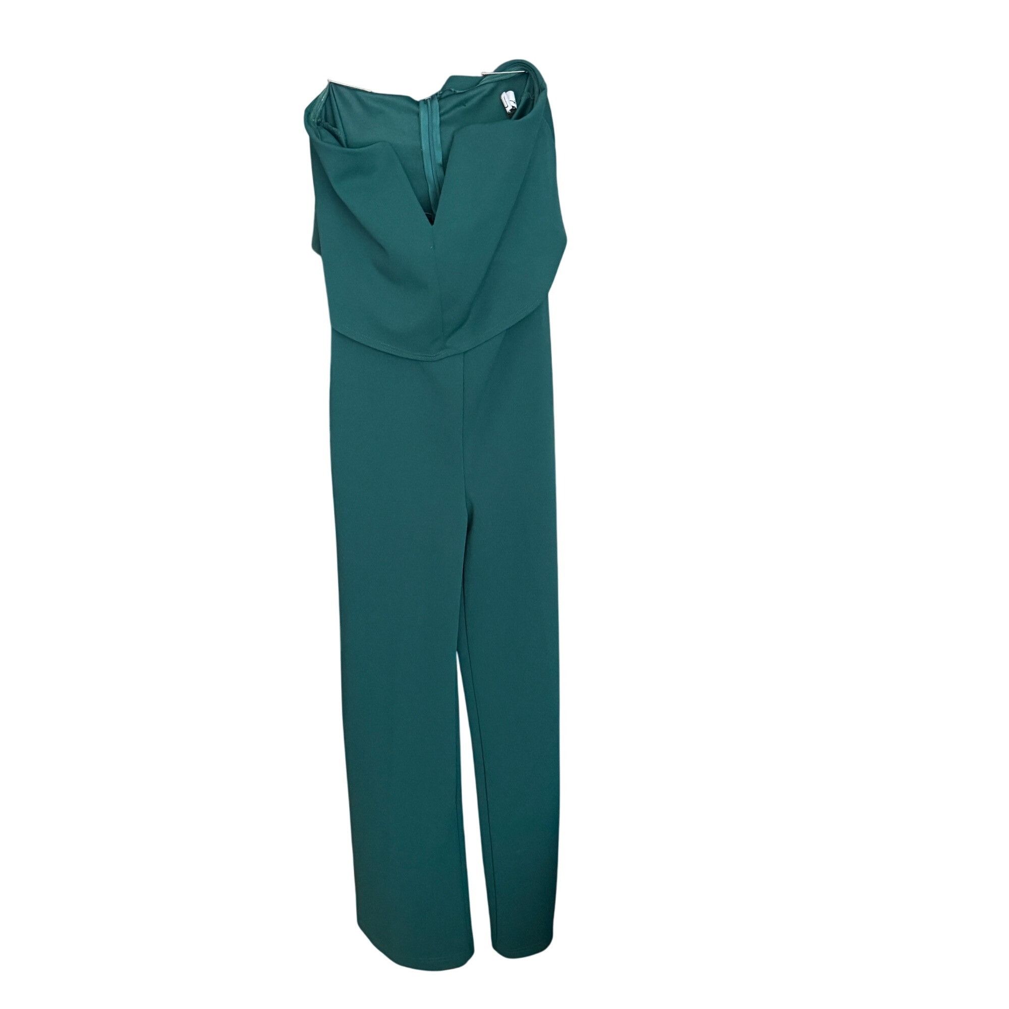 Lulus Lulus Strapless Emerald Green Jumpsuit With Flounce Top & Wi Size 26" / US 2 / IT 38 - 3 Thumbnail