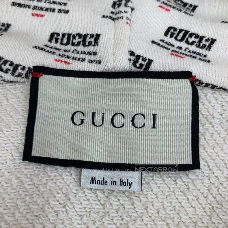 Gucci Gucci Beige logo letter full print cotton hooded long-slee Size US S / EU 44-46 / 1 - 5 Thumbnail