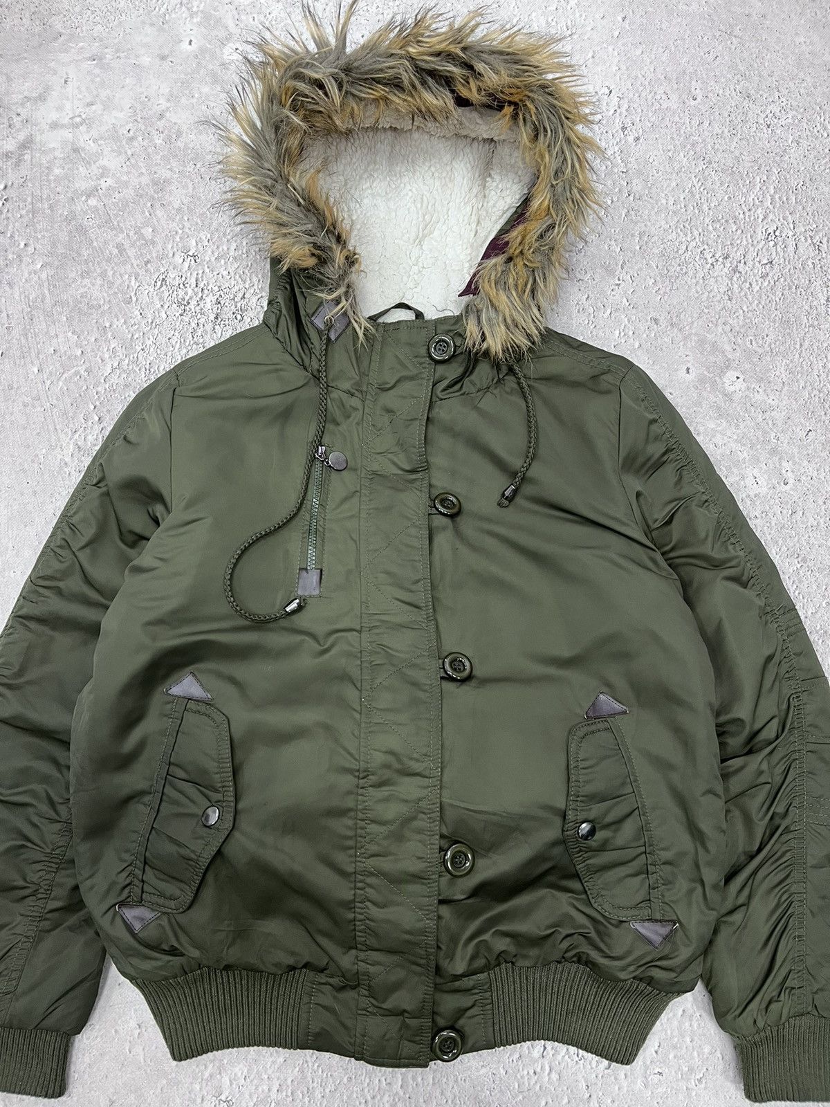 Hysteric Glamour × If Six Was Nine × Le Grande Bleu (L.G.B.) Japanese Punk Grunge Fur bomber STUDDED JACKET opium style Size US M / EU 48-50 / 2 - 3 Thumbnail