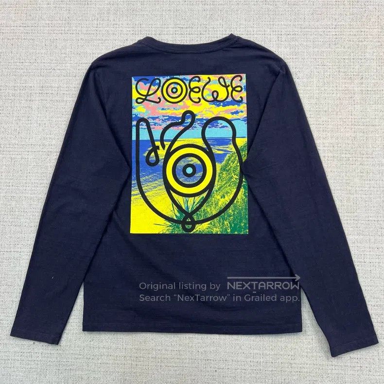 Loewe LOEWE Oil painting print long-sleeve T-shirt Size L / US 10 / IT 46 - 3 Thumbnail