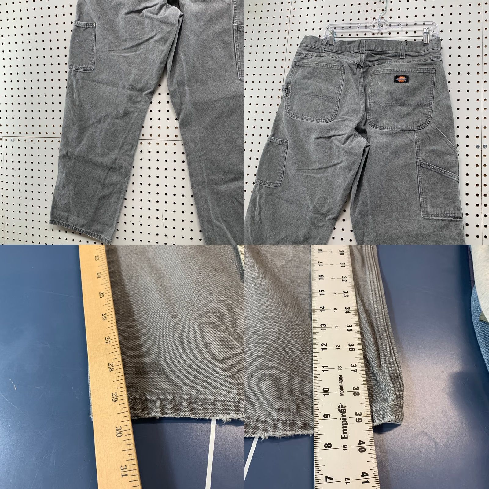 Dickies Dickies Carpenter Pants Mens 34x30 Gray Workwear 5-Pocket Cotton Canvas Straight Leg Modern 874 Double Knees Size US 34 / EU 50 - 9 Thumbnail