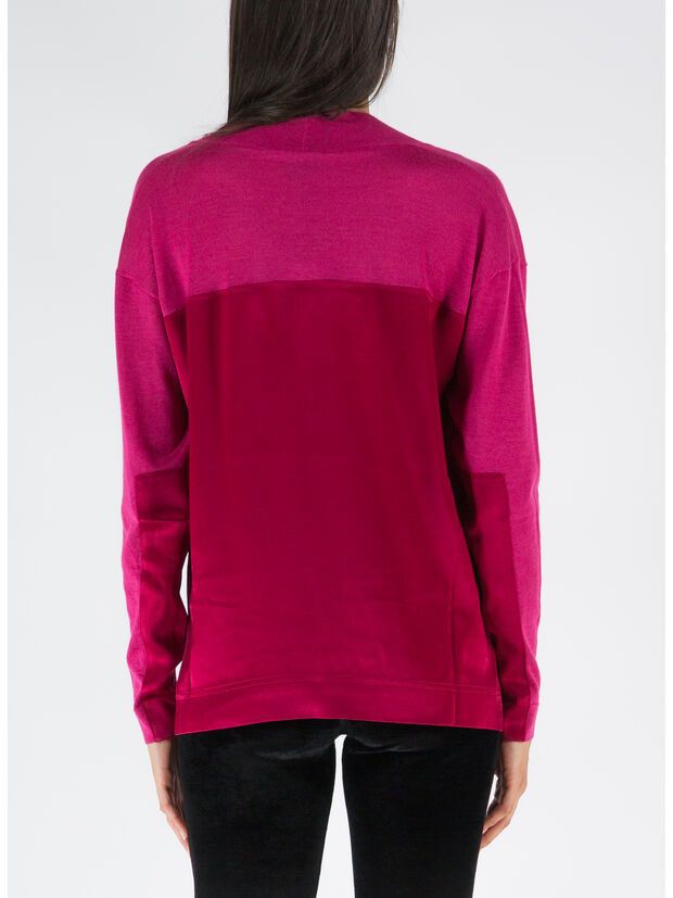 Tom Ford o1y0226 V-neck Cashmere Blend Sweater in Fuchsia Size XS / US 0-2 / IT 36-38 - 3 Thumbnail