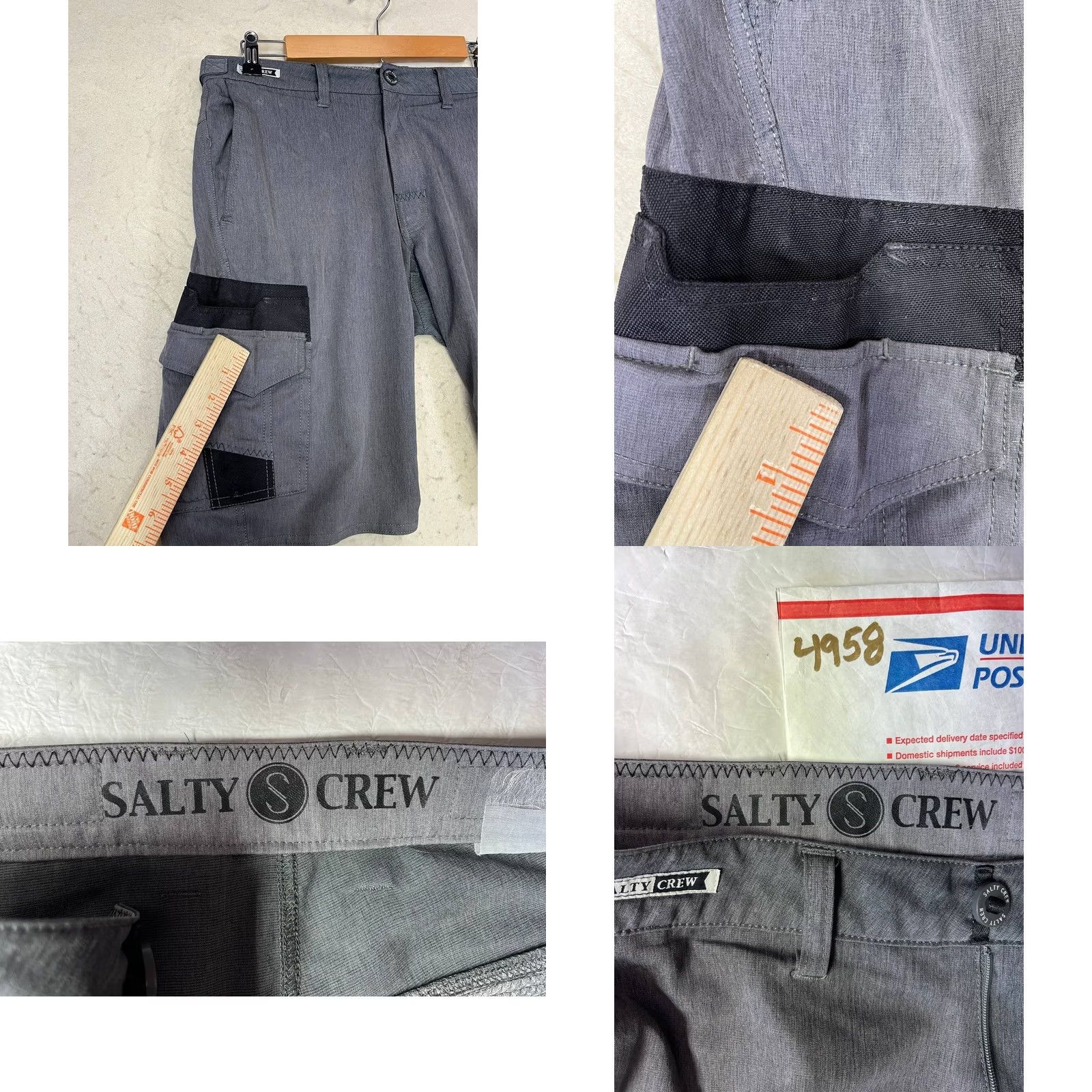 Vintage Salty Crew Shorts Mens Gray Cargo Short Regular 30-31 Inseam 10 in Quick Dry Pockets B Size US 30 / EU 46 - 9 Thumbnail