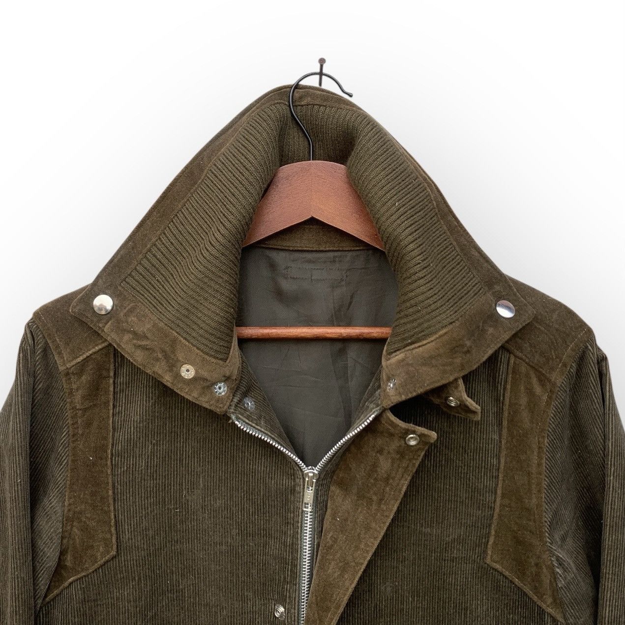 Japanese Brand NIEDIECK STRETCHCORD GERMANY CORDUROY ZIPPER JACKET BROWN Size US S / EU 44-46 / 1 - 6 Thumbnail