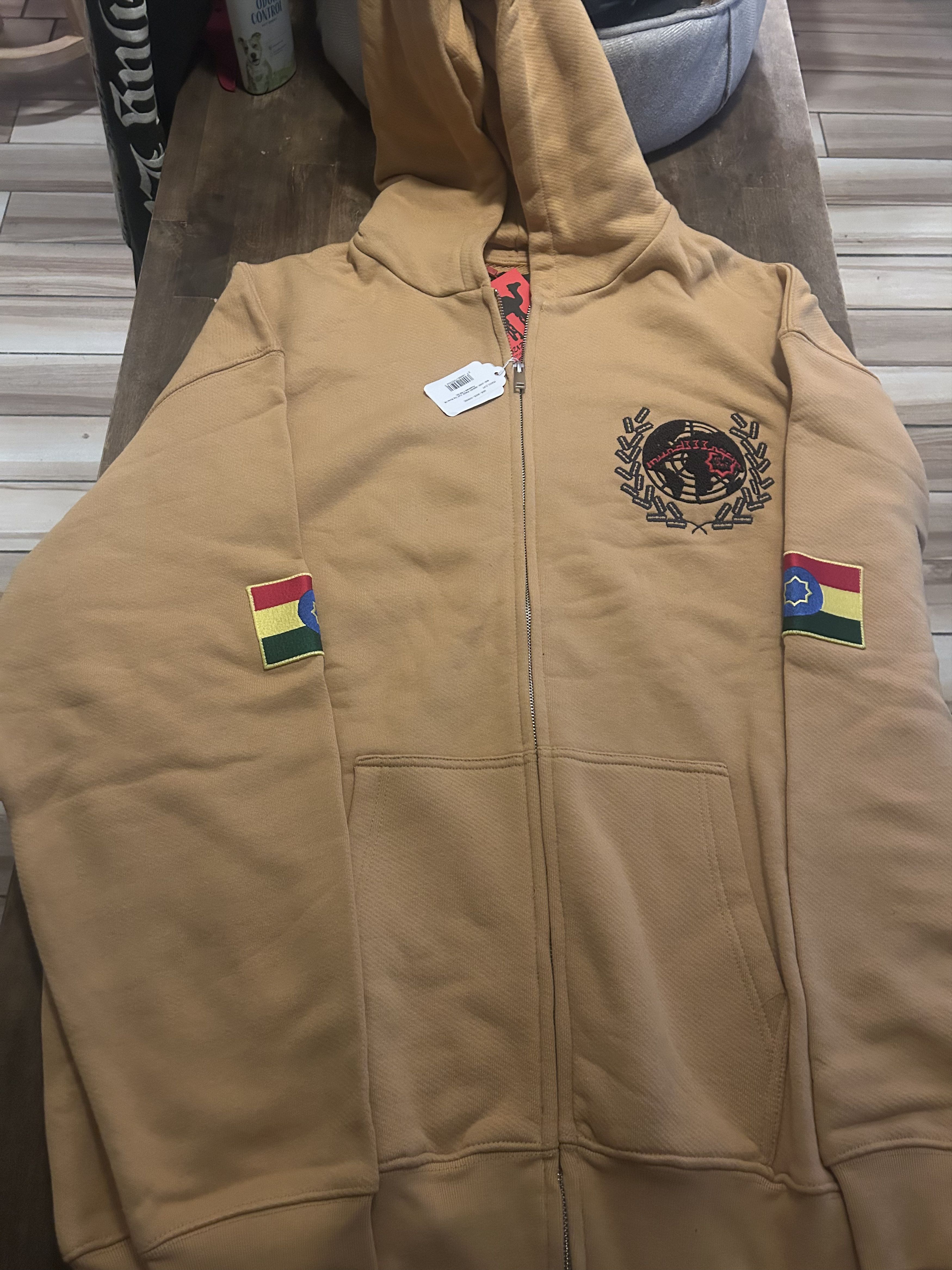 murd333r.fm MURD333R.FM MUSTARD YELLOW PEACEMAKER ZIP UP HOODIE Size US XXL / EU 58 / 5 - 1 Thumbnail