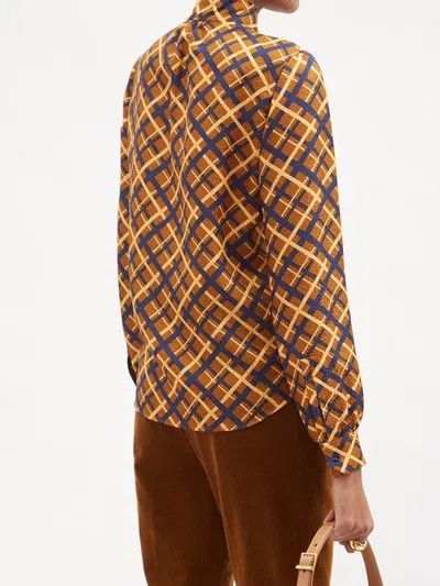 Saint Laurent Paris o1y0126 Silk Shirt in Multicolor Size M / US 6-8 / IT 42-44 - 5 Thumbnail
