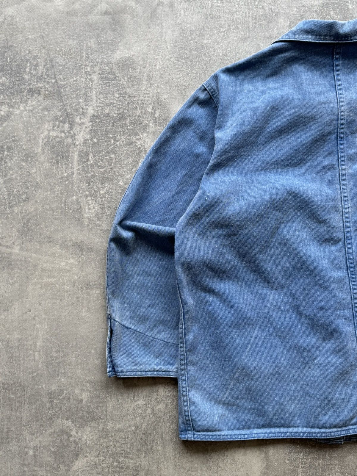 L.L. Bean 80s LL Bean Peter Pan Collar Chambray Chore Jacket Work Wear Size US L / EU 52-54 / 3 - 9 Thumbnail
