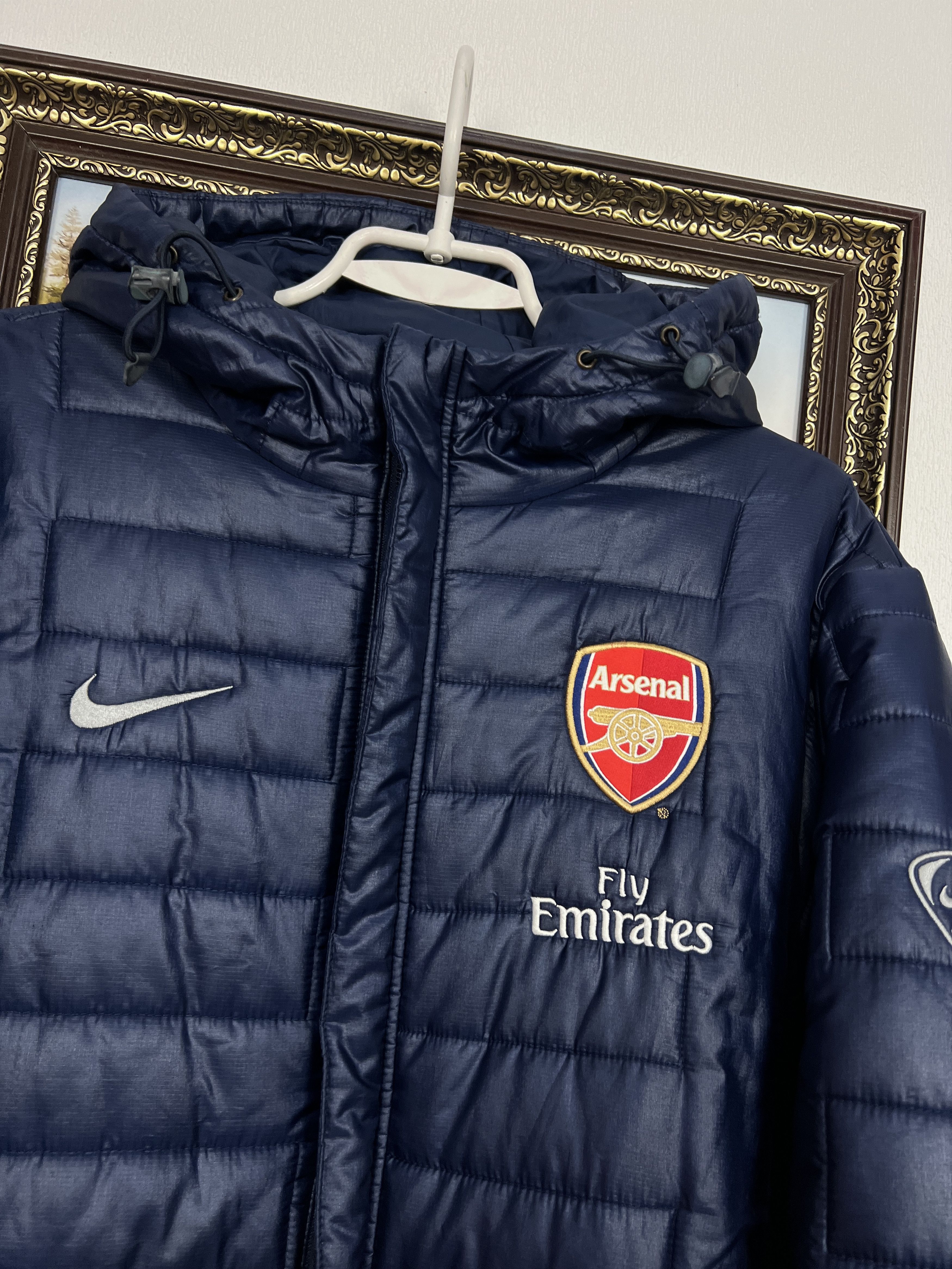 Nike Vintage Arsenal Football Padded Hooded Jacket Soccer Gunners Size US L / EU 52-54 / 3 - 3 Thumbnail