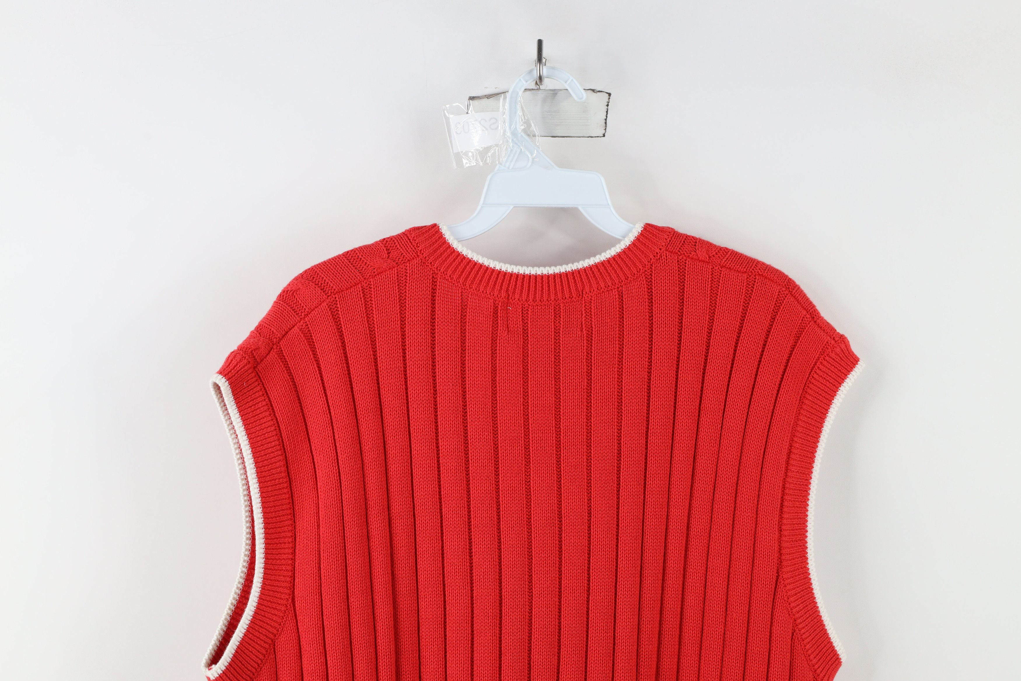Vintage Vintage 90s Ohio State University Cable Knit Sweater Vest Size US L / EU 52-54 / 3 - 9 Thumbnail