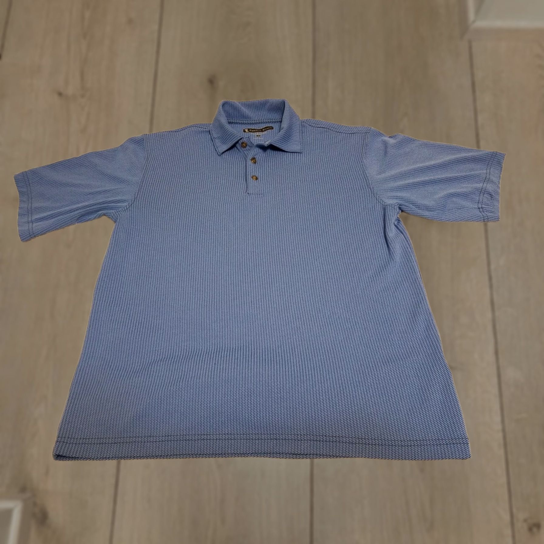Vintage Pebble Beach Performance Polo/Golf Shirt Blue M Short Sleeve Collared Check Athletic Mens Regular Shirt Size US M / EU 48-50 / 2 - 1 Thumbnail