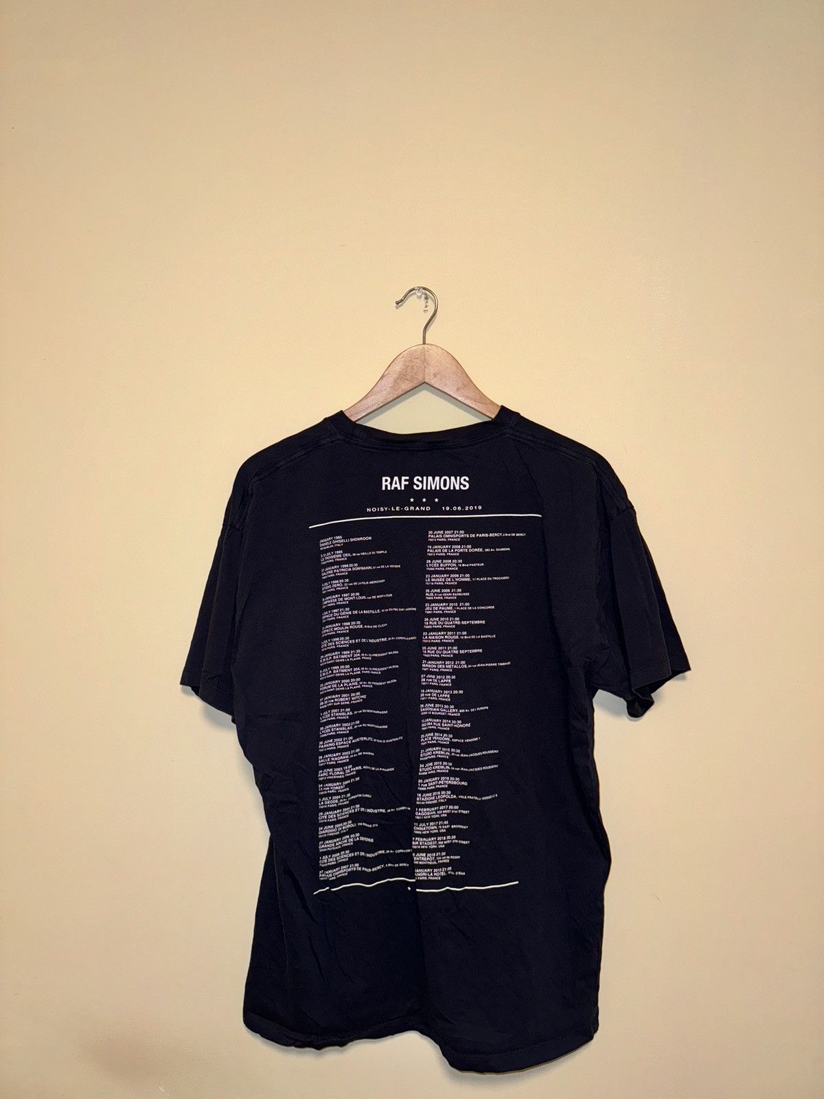 Raf Simons Raf Simons ANTWERP Tour T-Shirt | Grailed