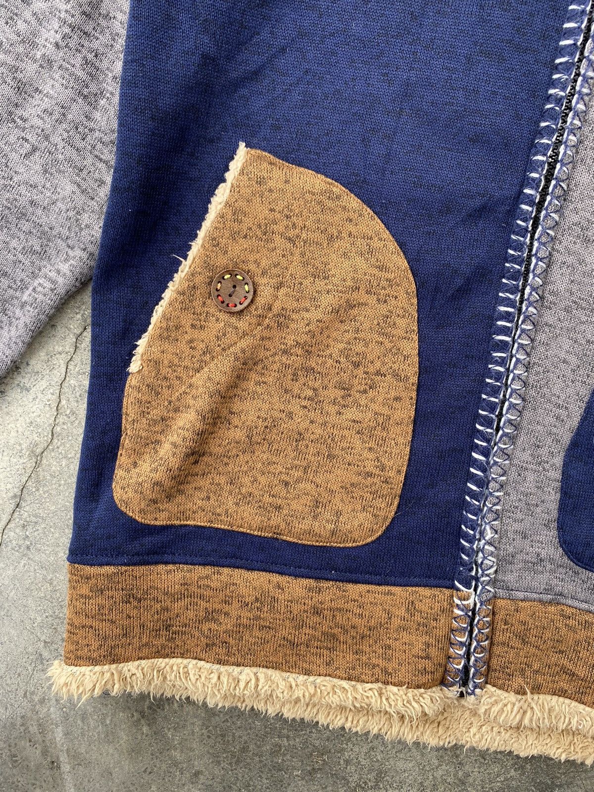 Japanese Brand Rare🔥Vintage 90s Patchwork Hoodie Full Zippup Size US M / EU 48-50 / 2 - 7 Thumbnail