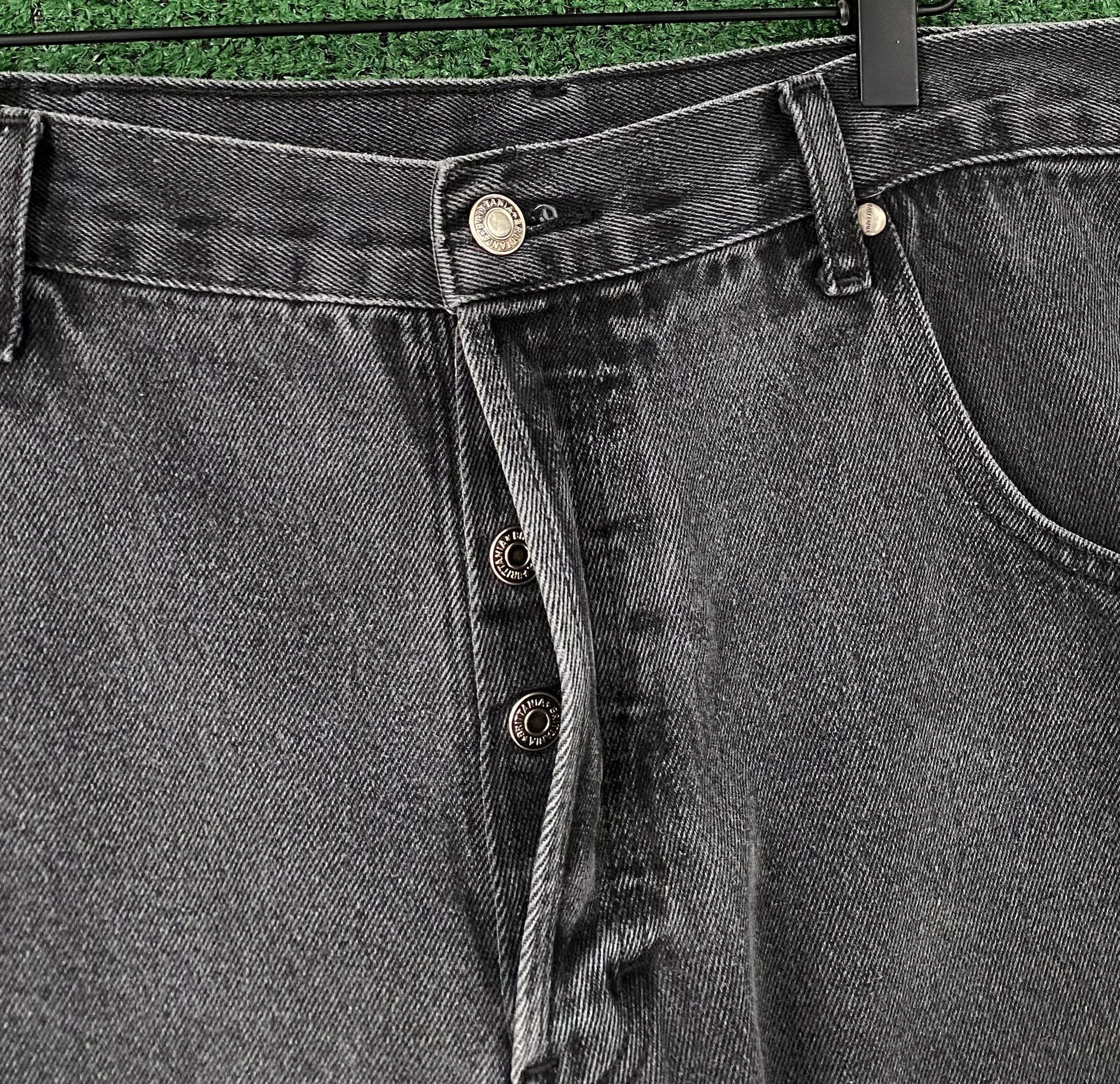 Vintage 90’s Brittania Black Button Fly Denim Jean Shorts Jorts 39 Size US 39 - 3 Thumbnail