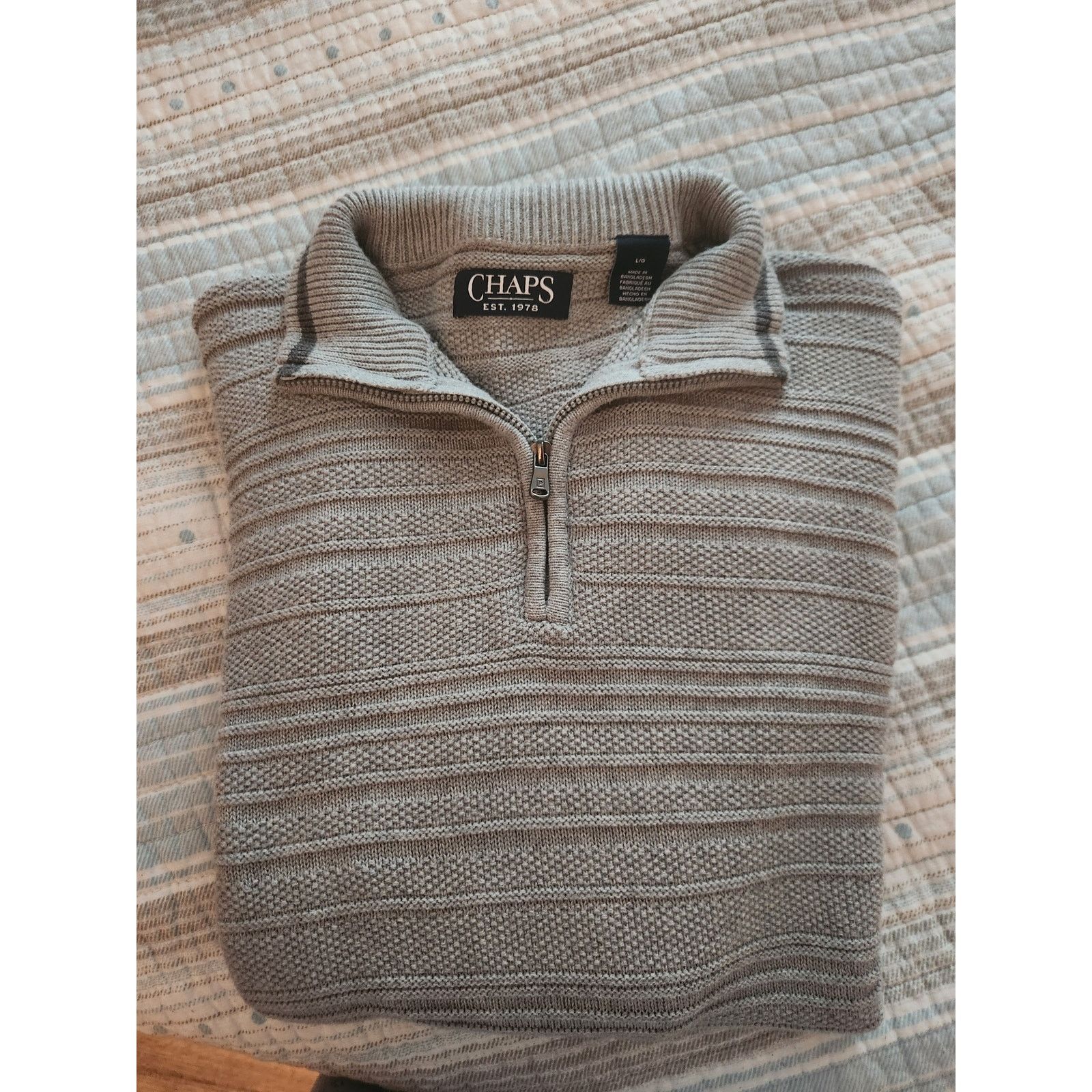 Chaps Beautiful vintage Chaps knit sweater Men's Large quarter zip Size US L / EU 52-54 / 3 - 1 Thumbnail