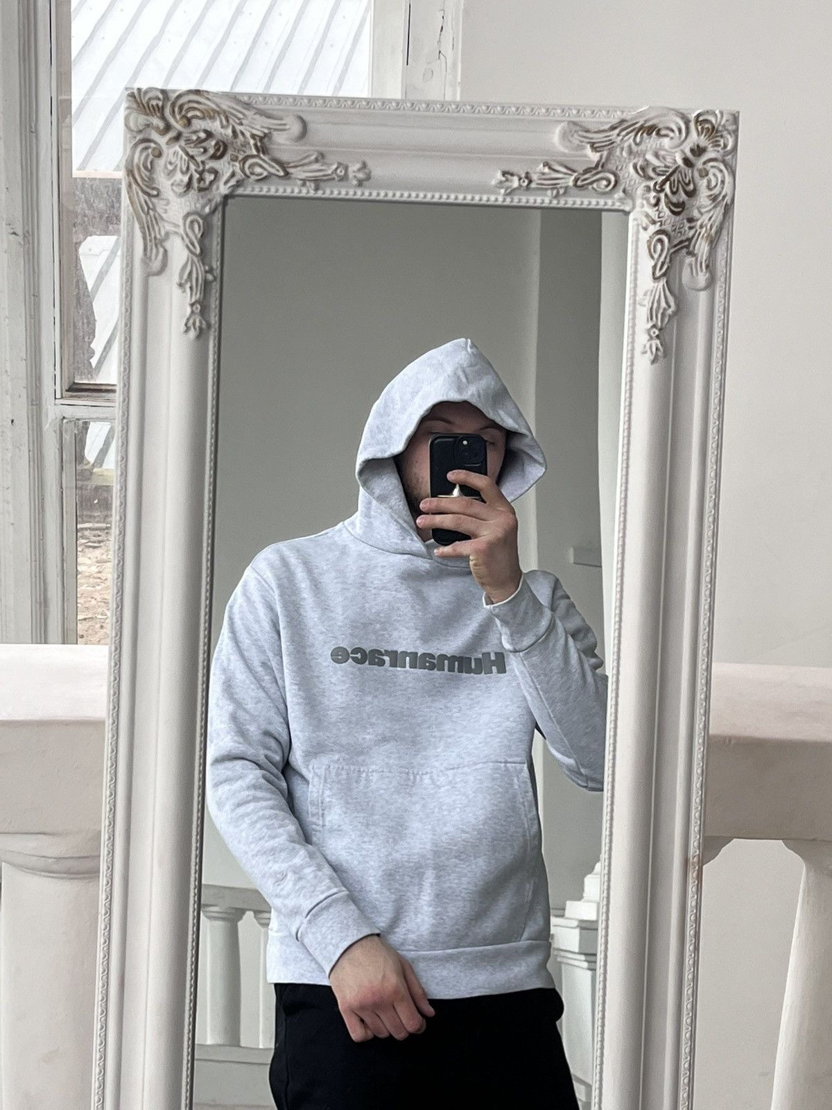 Adidas Vintage Adidas Human Race Grey Oversize Basic Hoodie Y2K Size US L / EU 52-54 / 3 - 2 Thumbnail