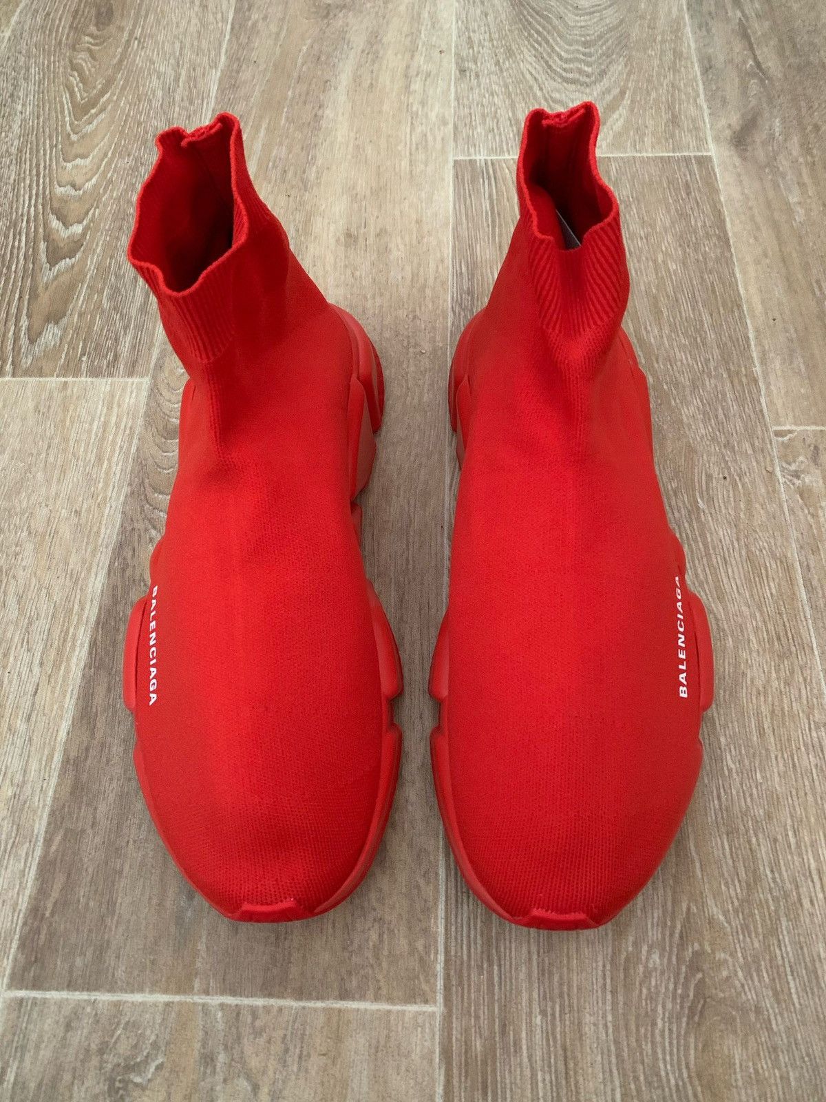 Balenciaga Balenciaga Red Speed Trainer Sz. 44 Size US 11 / EU 44 - 3 Thumbnail